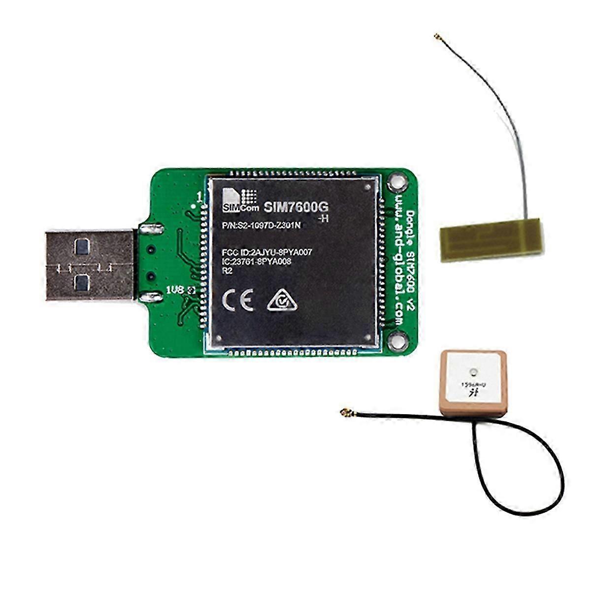 SIMCOM SIM7600G H USB Dongle+Antenna HSPA+ GSM GPRS EDGE UMTS LTE 4G Cat4 Module for SIM7600 SIM7500