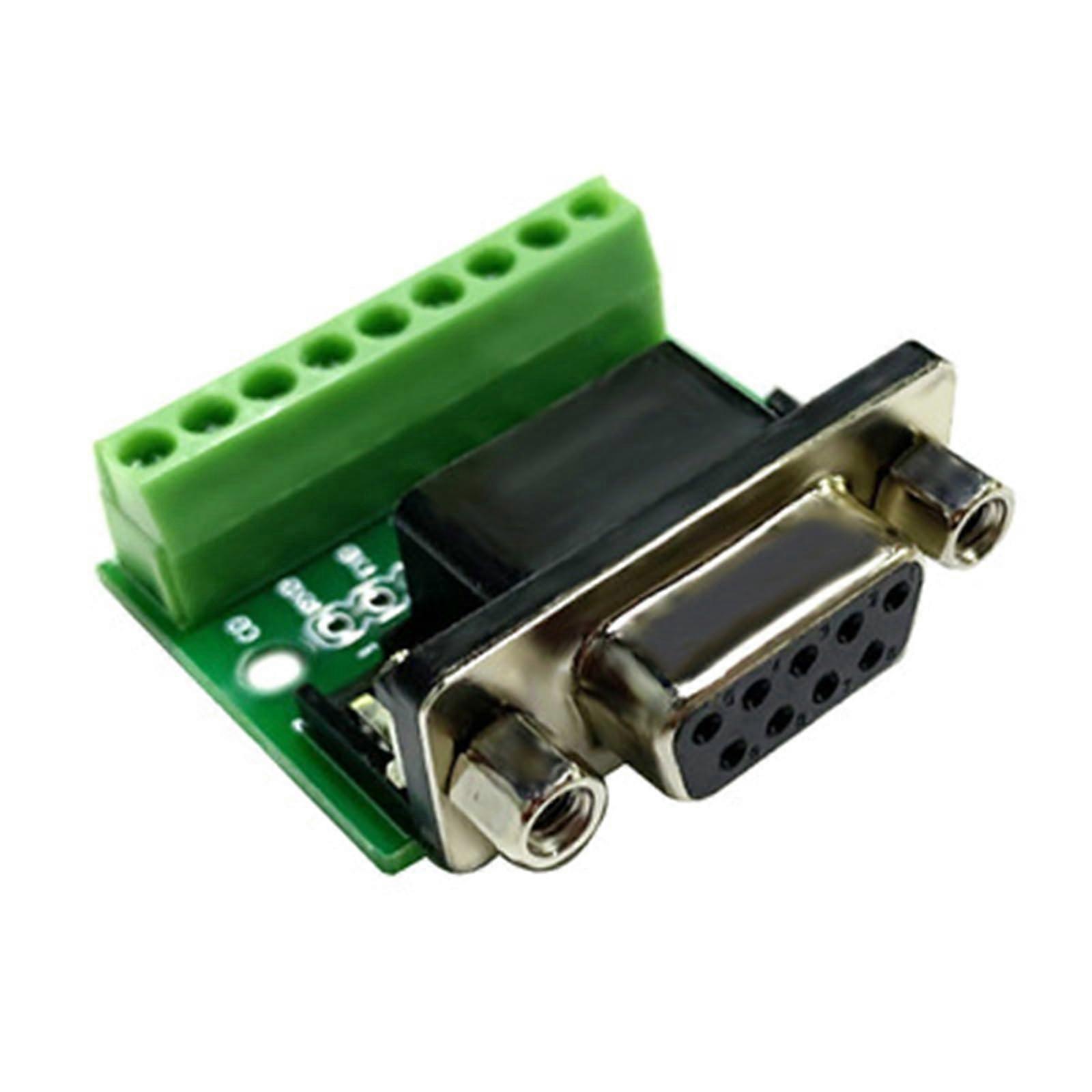 DB9 Male/Female Connector Adapter Screw Block 9Pin 9Hole RS232 RS485 Conversion Board For Serial Applications