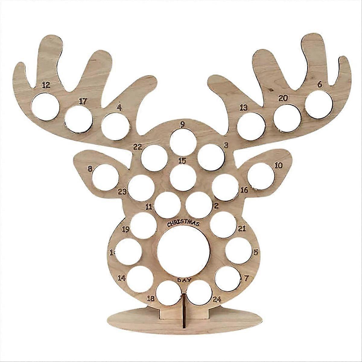 Hölzerner Weihnachts-Countdown-Kalender Weihnachtsbaum Countdown B