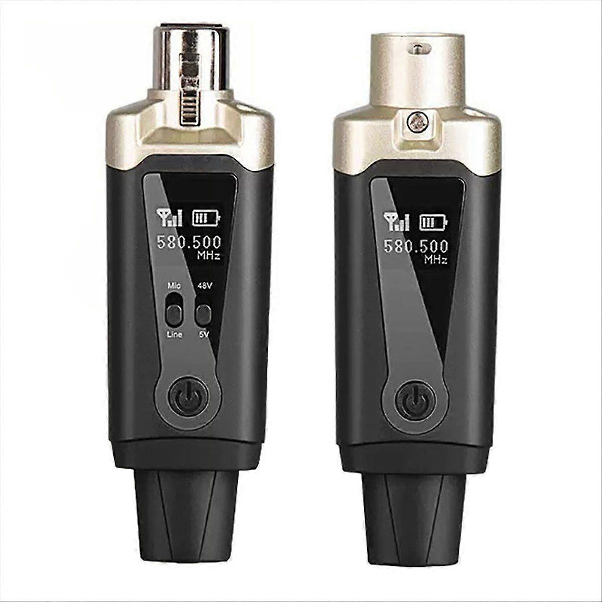 UHF Wireless Microphone System Wireless Transmitter Receiver XLR Mic Converter Adapter for Condense