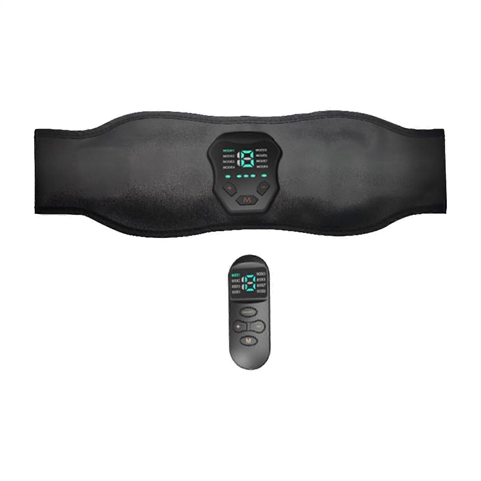 Abdominal Slimming Machine Smart EMS Muscle Stimulator 19 Intensity Levels Remote Control Portable Belly Toning Massager