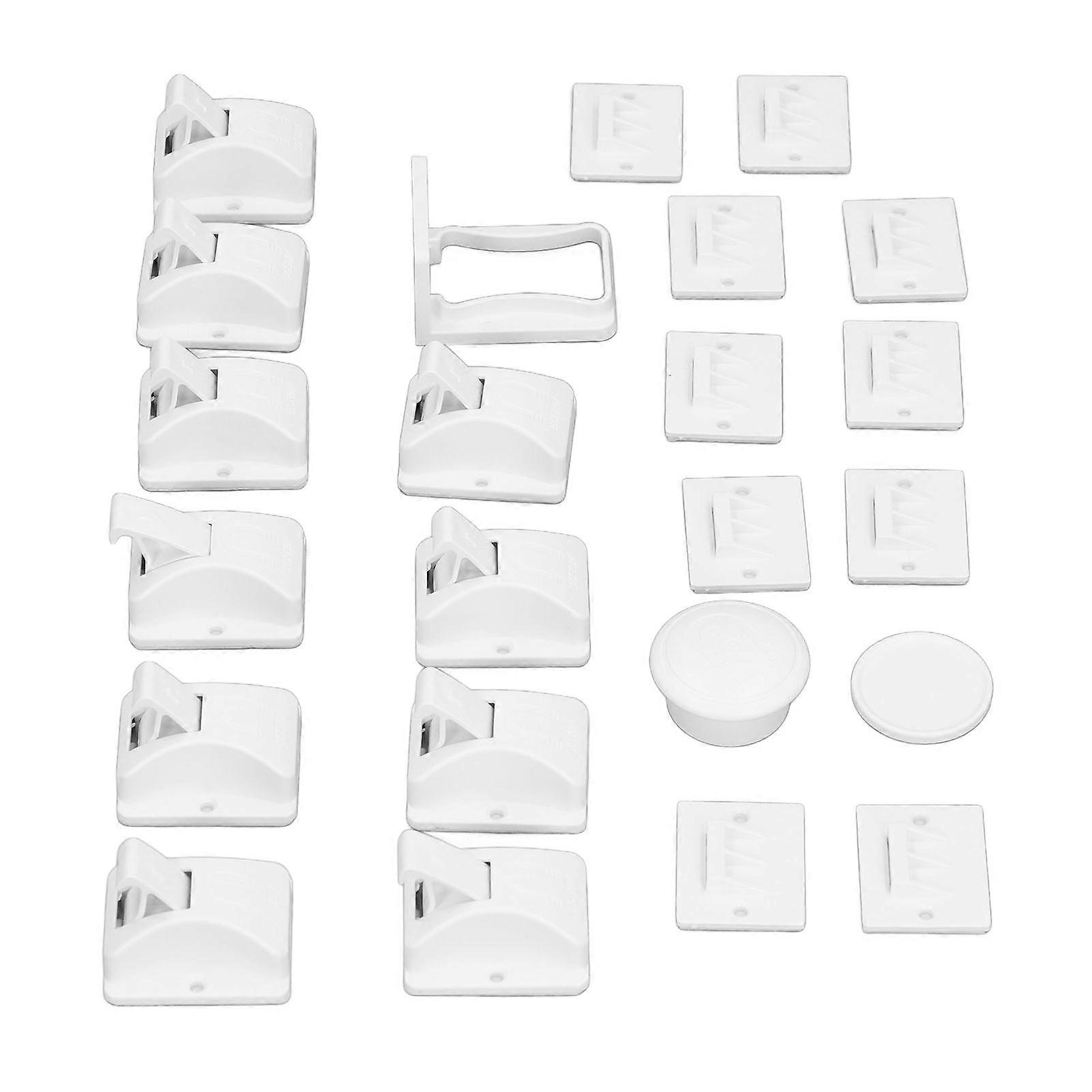 10pcs Child Security Magnetic Cabinet Lock Adhesive Baby Proofing Drawer Lock Cabinet Latches for Cabinets Drawers 