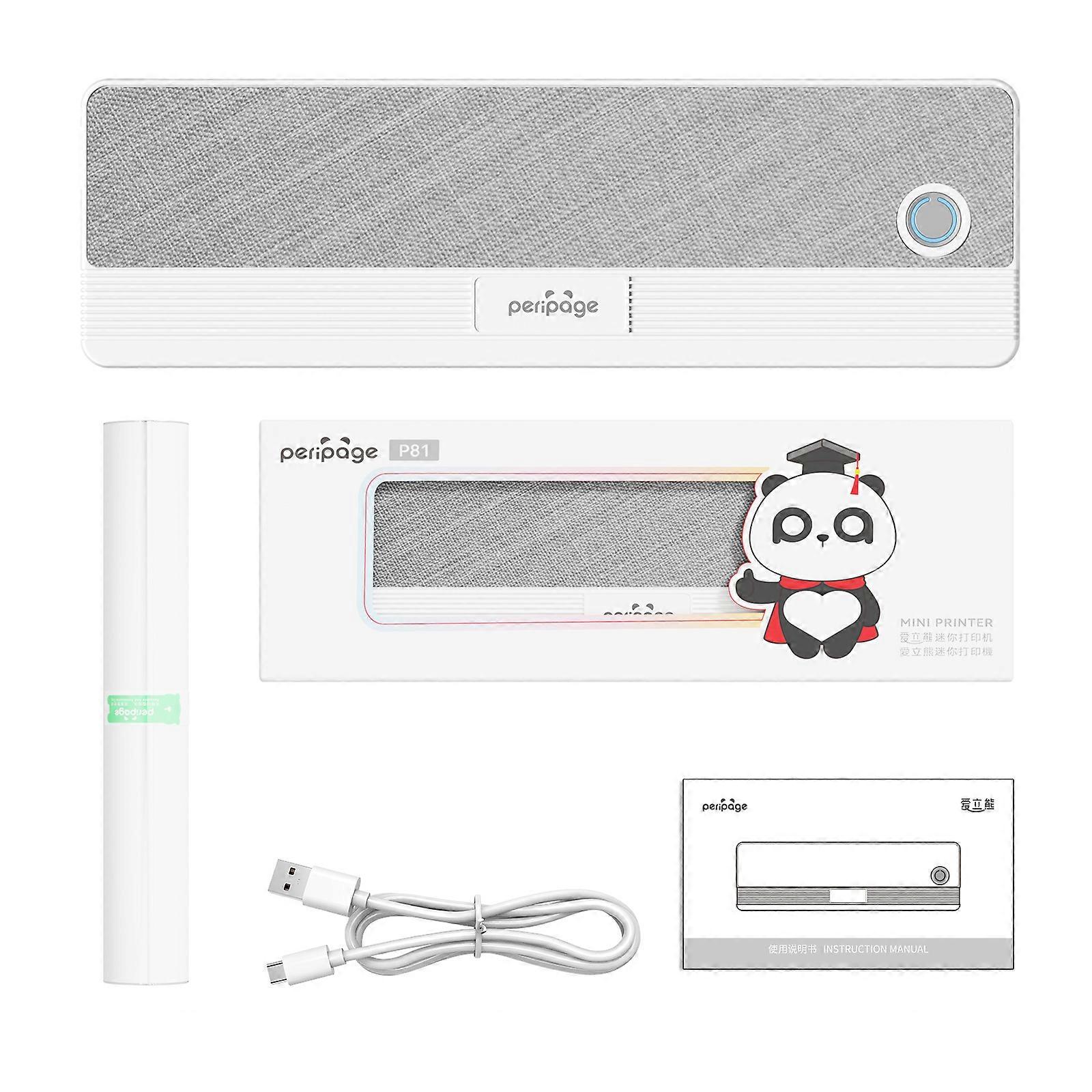 PERIPAGE P81 A4 Inkless Thermal Printer 203DPI Wireless Bluetooth-compatible Portable Mobile Printer