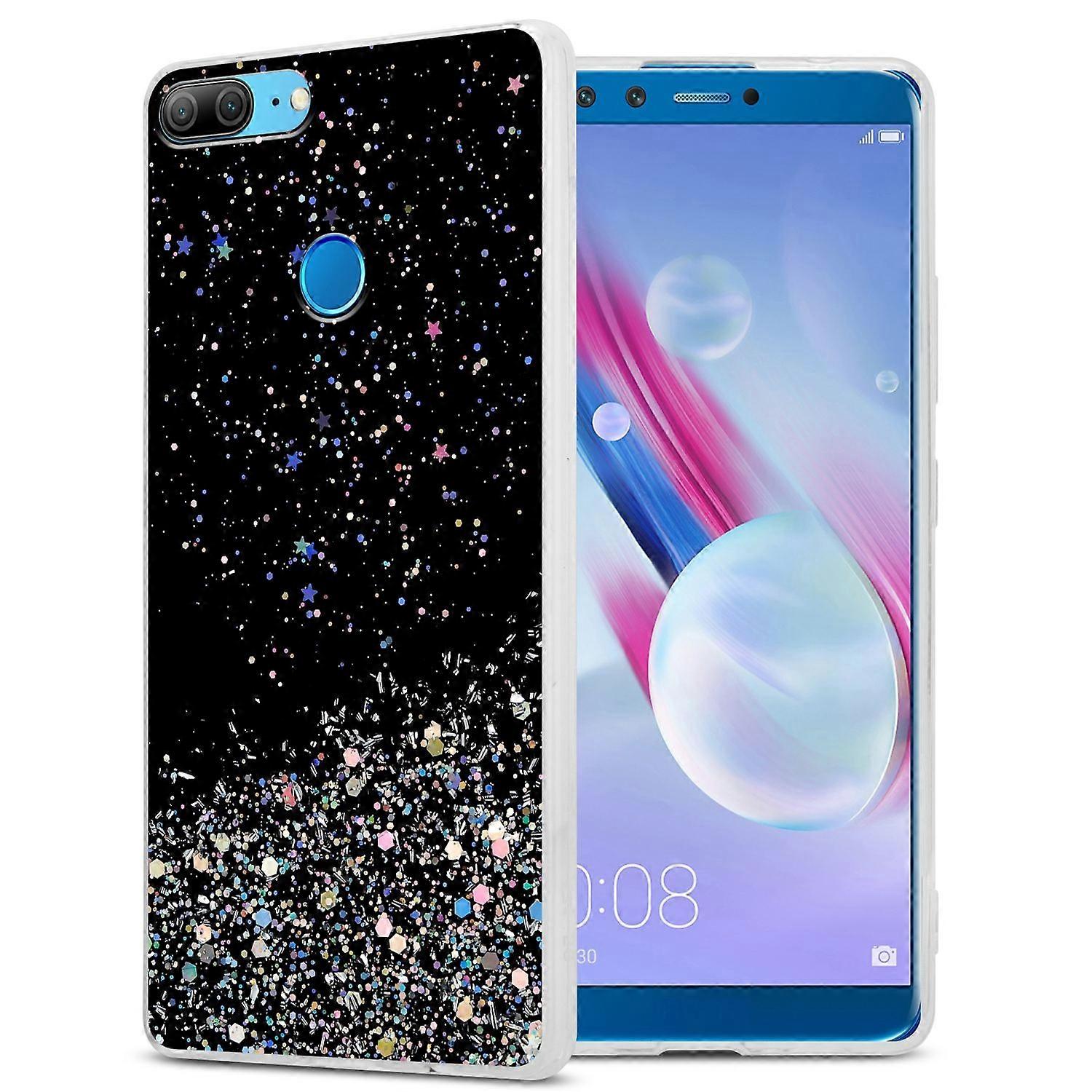 Case Honor 9 LITE Protective Case TPU - Transparent with Glitter