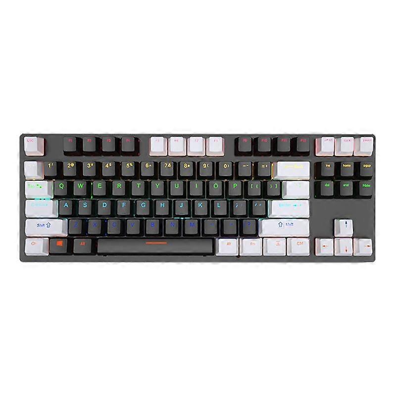 Mechanical Feeling Keyboard Ultra-Slim Rainbow LED Backlit Keyboard for Desktop