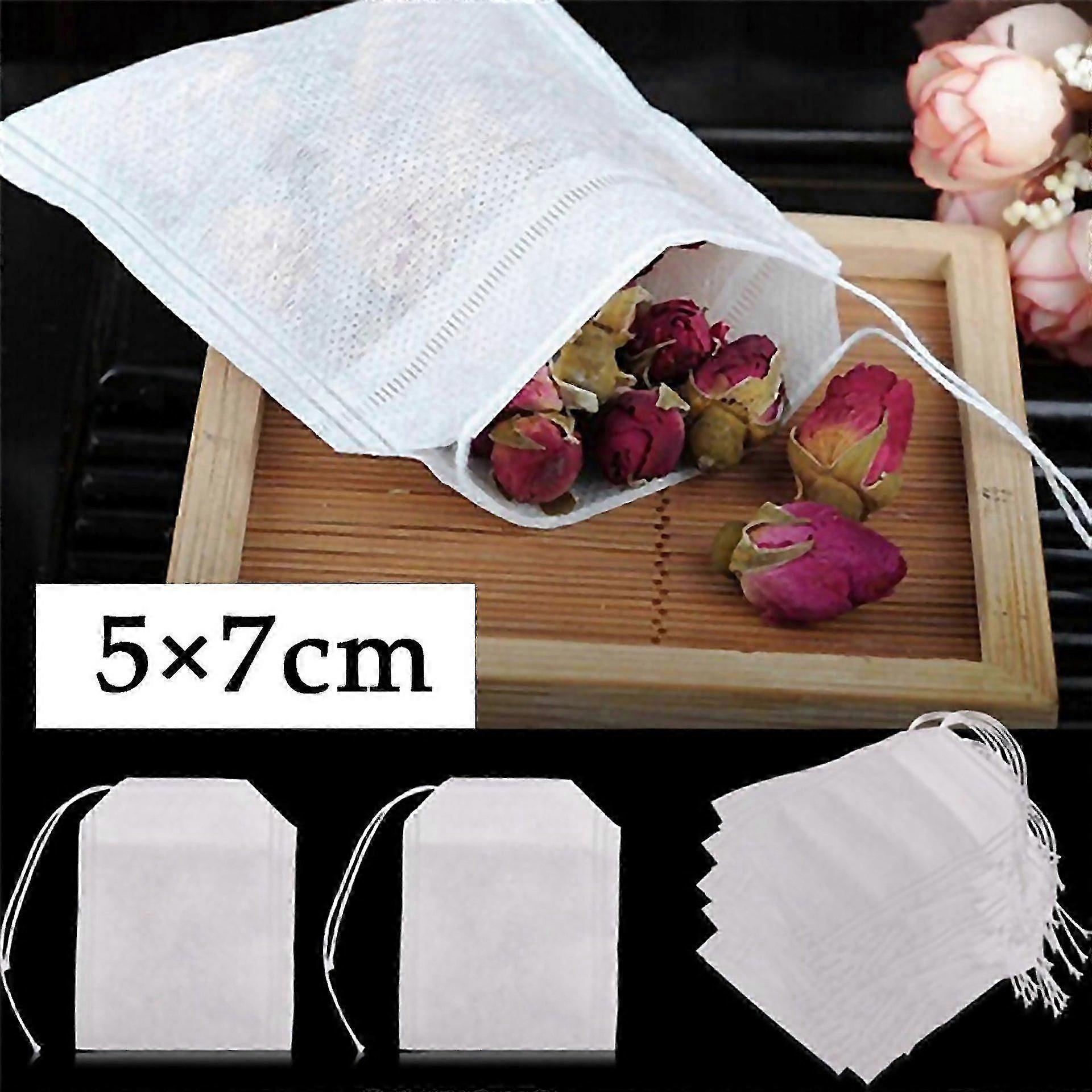 For 50pcs Empty Teabags String Heat Filter Paper Herb Loose Tea Bag Suitable For Everyday Use