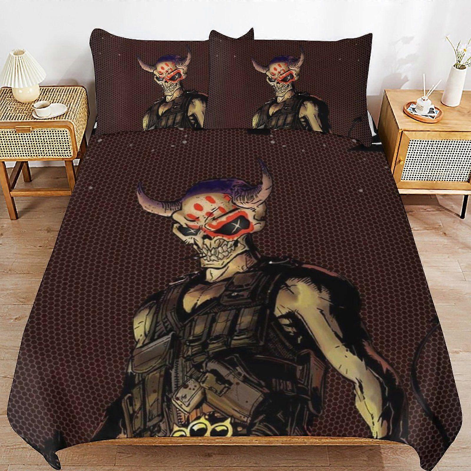 u99 Five Finger Death Punch Practical Zip Design Smooth Touch Soft Finish Long Use Duvet Cover Sets for Everyday Rest n99