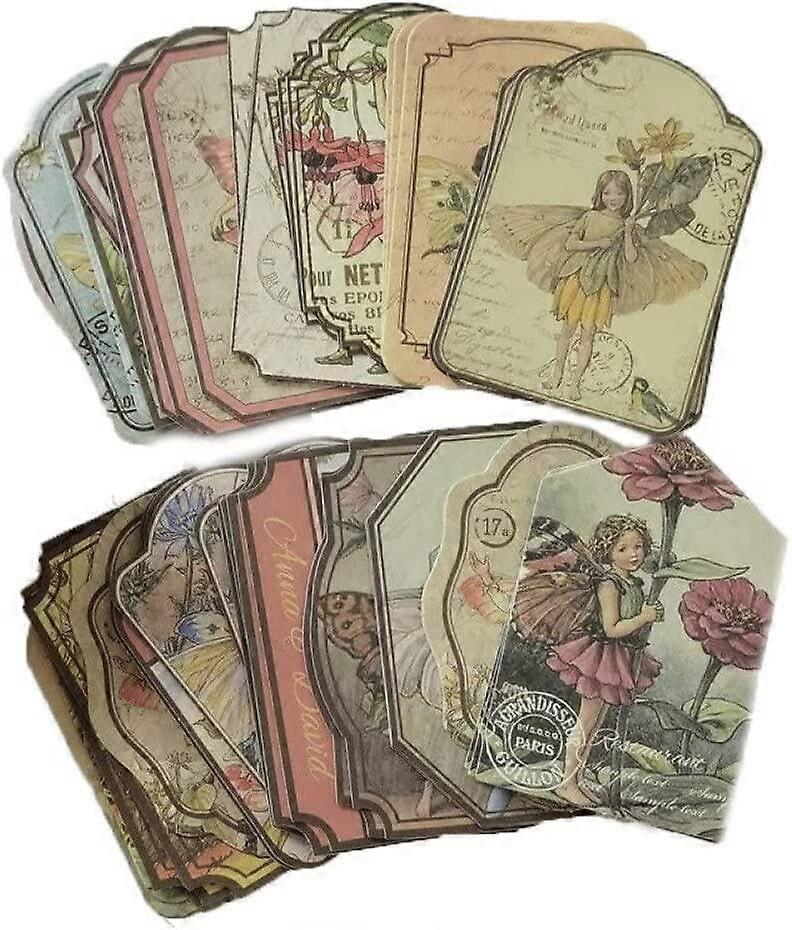 60pcs/box Vintage Fairy Tale Flower Sticker Self Adhesive Craft Sticker Decorative Sticker for Scrapbooking Album