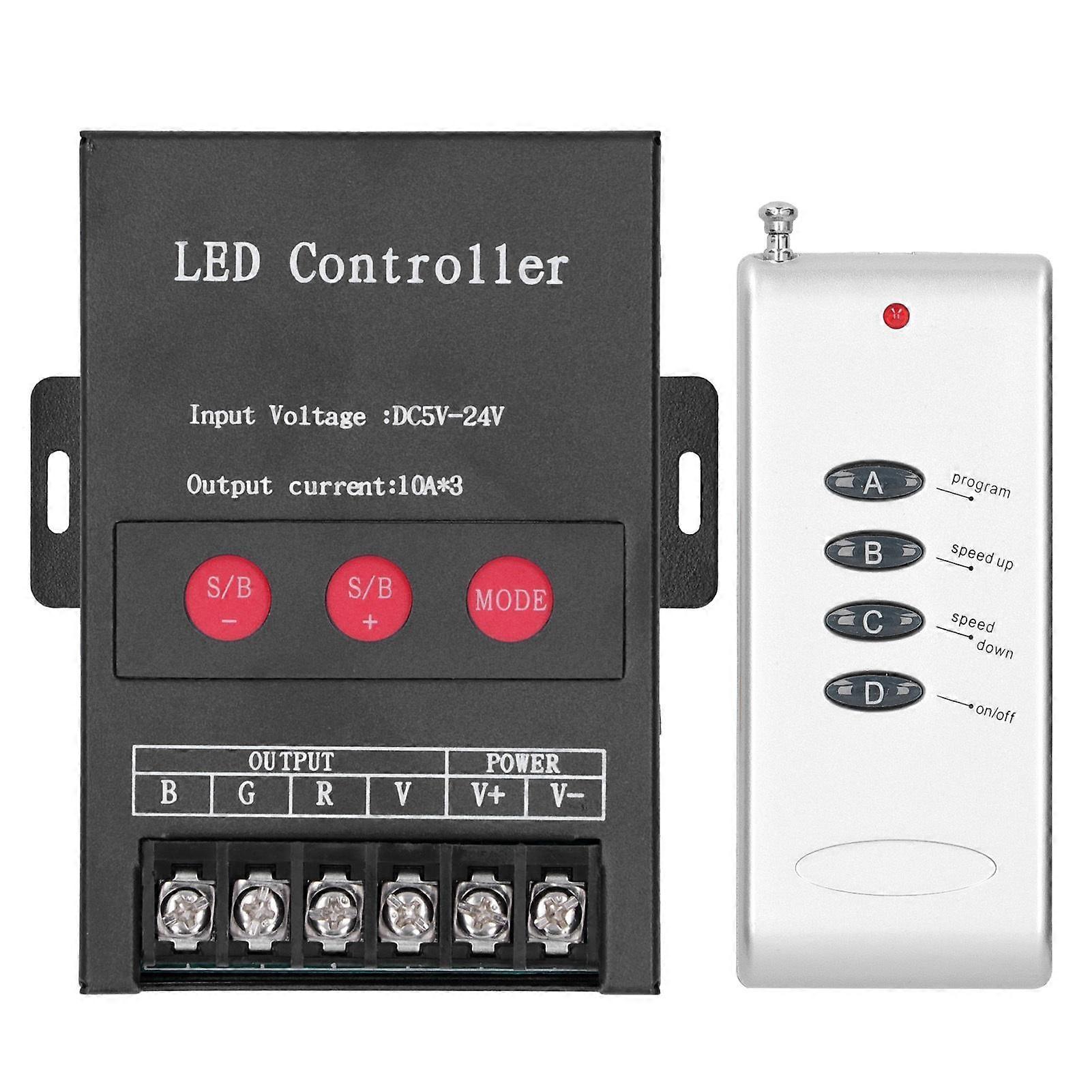 DC5?24V 360W LED Strip Light Controller Colorful RGB Module Control Brightness Speed Adjustment