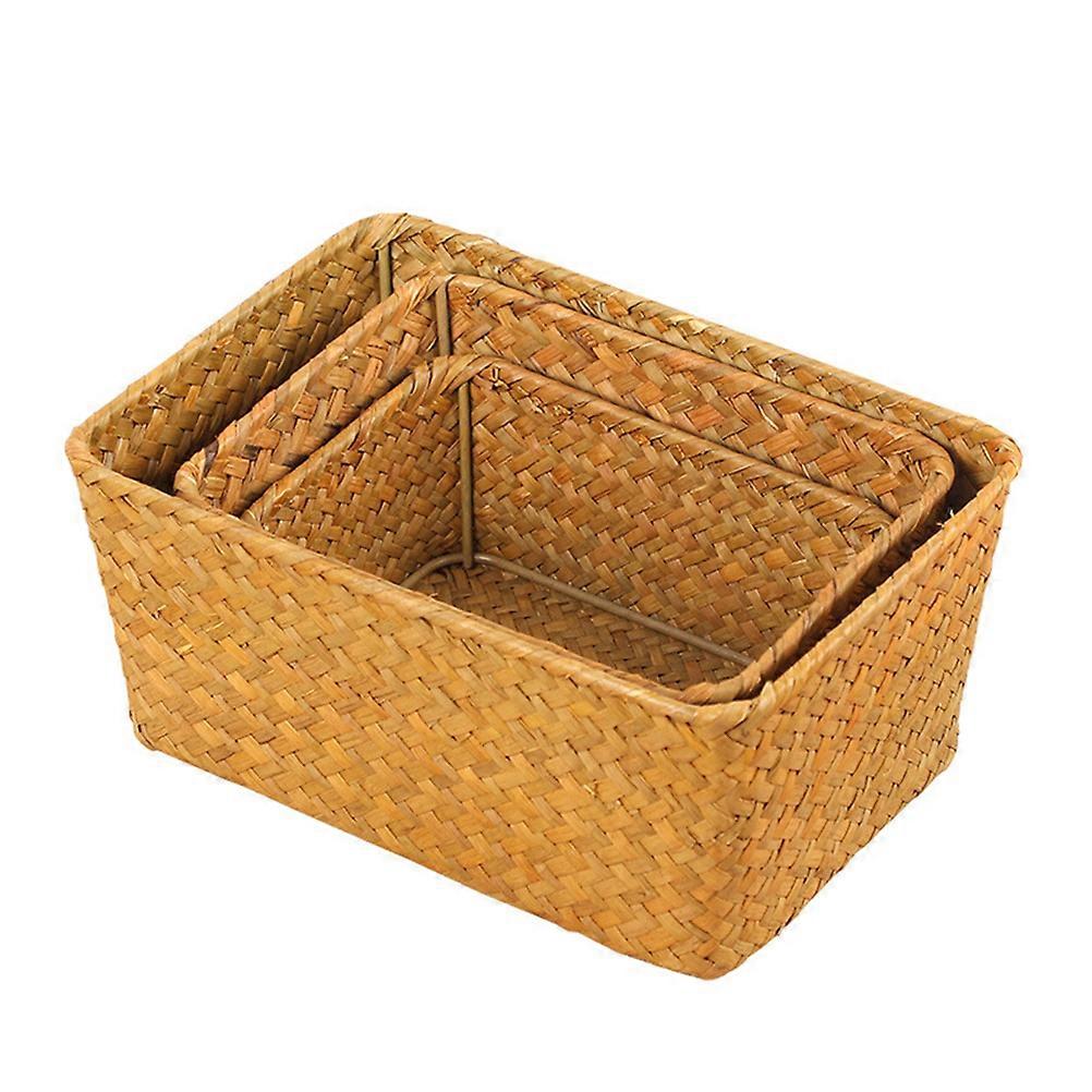 Portable Rattan Storage Box for Home Use Lightweight Tea Cake Basket