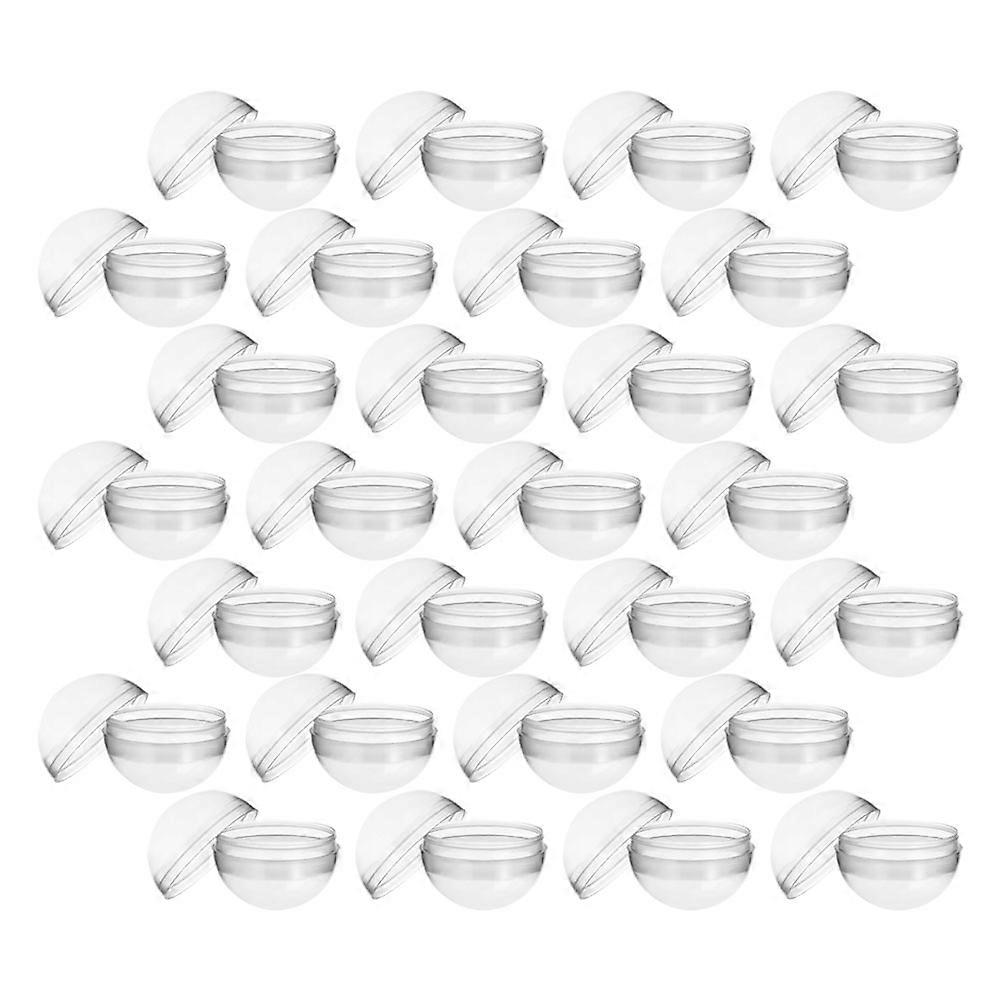 Mini Capsules Clear Plastic Capsules for Gumball Machine Storage 50Pcs