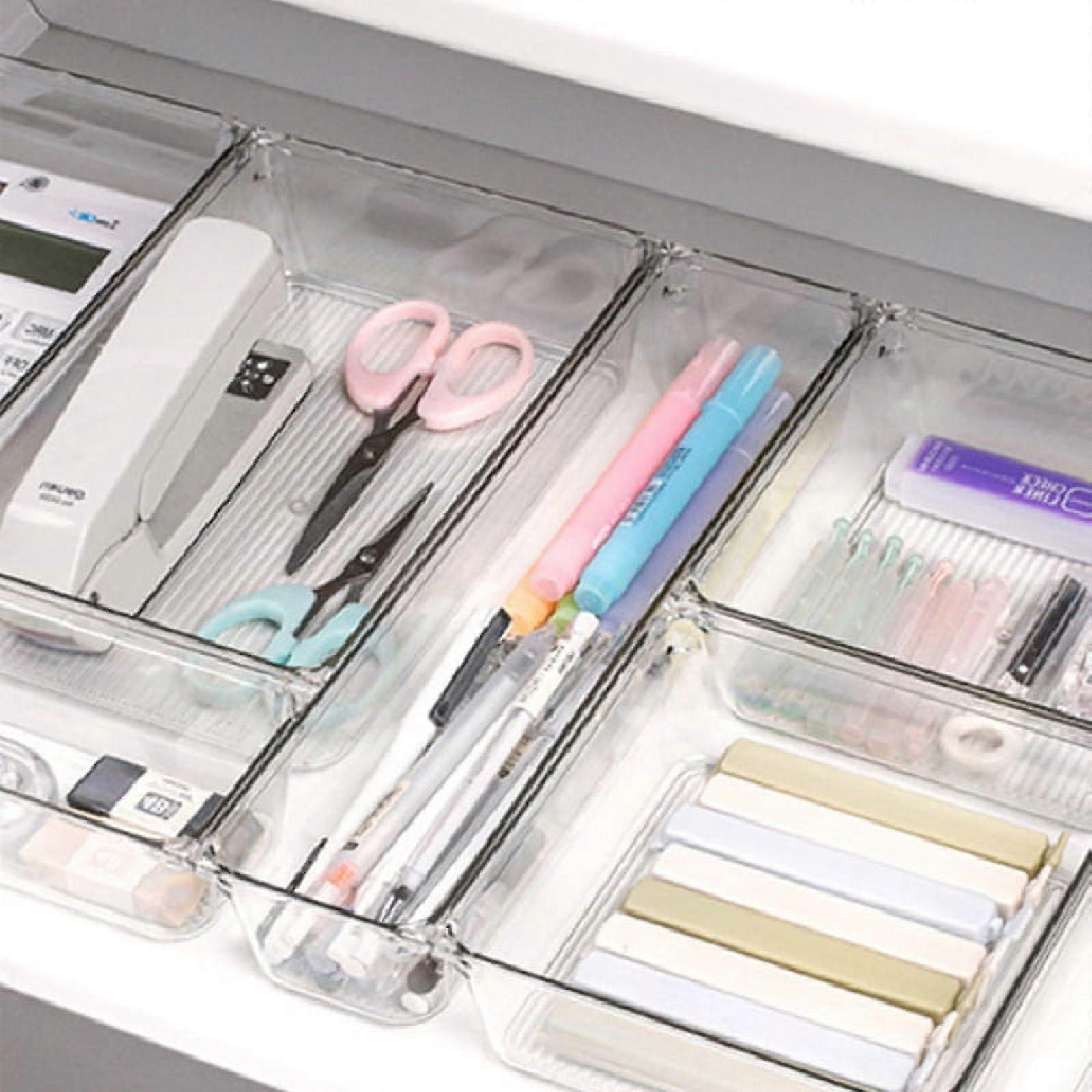 Desk Storage Tray Plastic Organizer Tray Drawer Organizer System