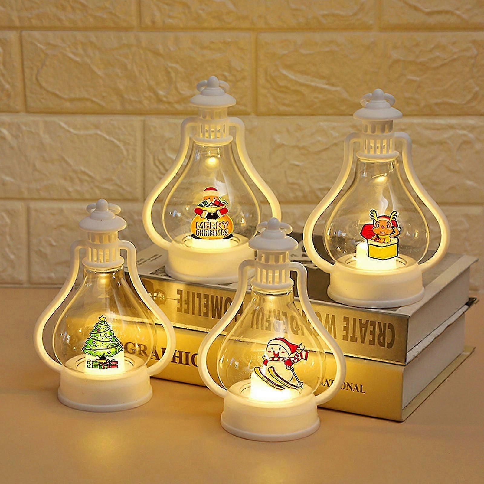 -Xmas Tree Pendant Christmas LED Lantern Window Ornament Exquisite Practical Led Light