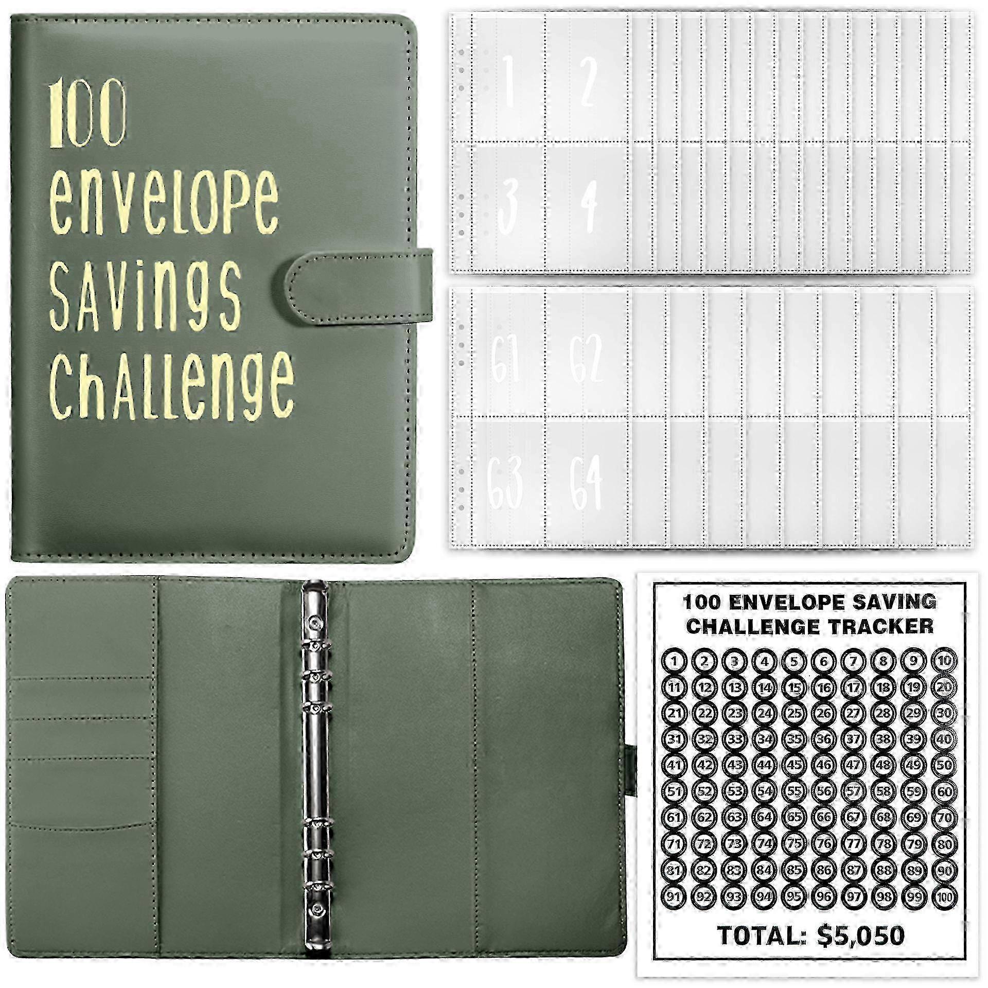 Binder For 100 Envelope Money Saving Challenge, 100 Envelope Challenge Binder