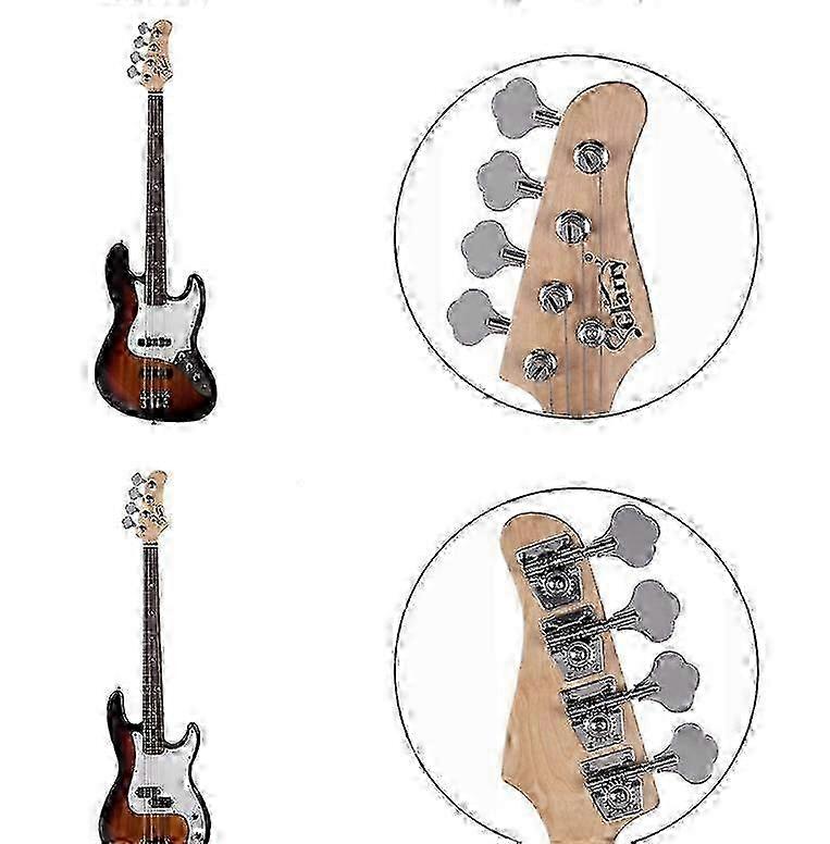 4-String Bass Guitar Open Tuning Pegs, 4R Configuration z