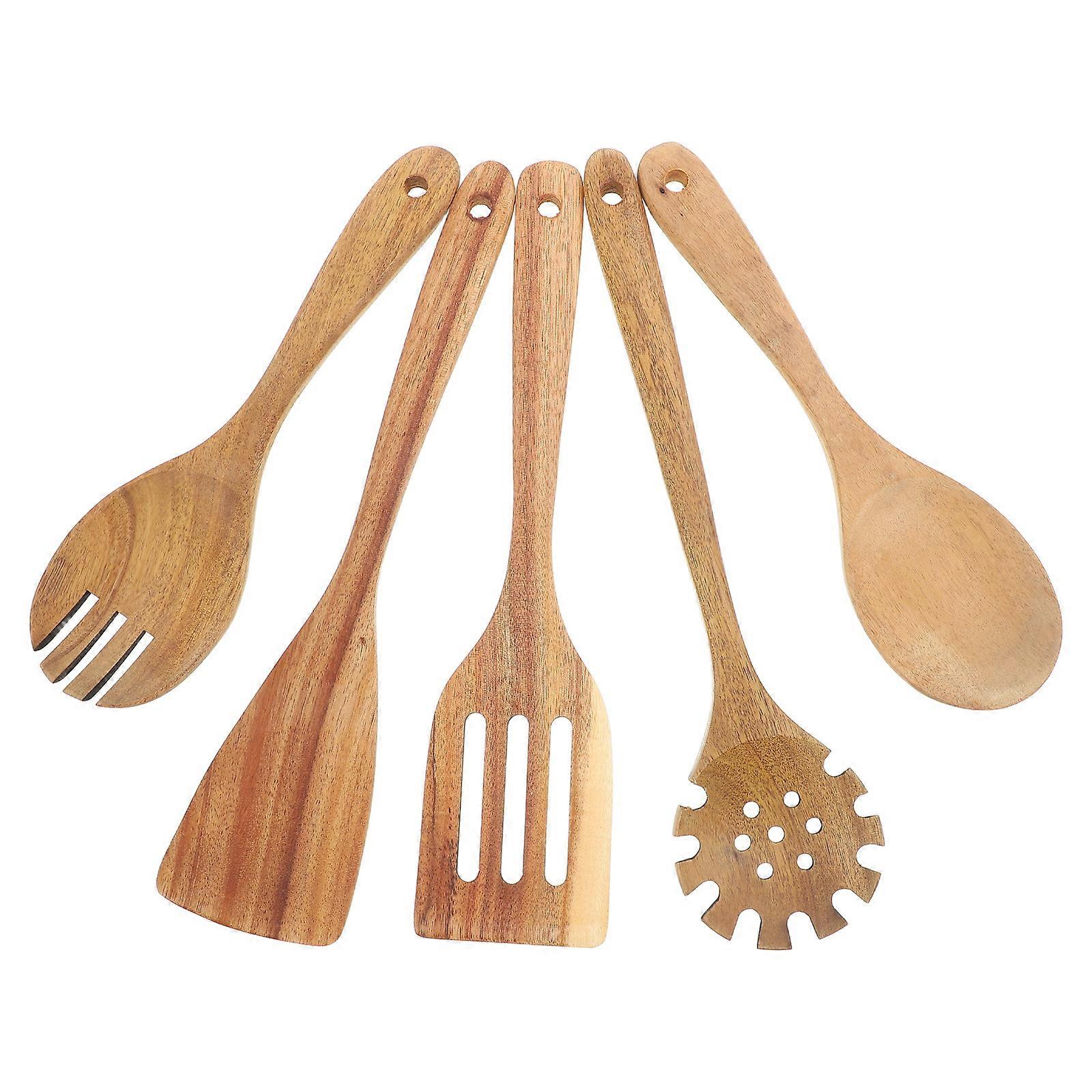 Wood Cooking Utensils Set for Kitchen 20Pcs Wooden Kitchenware Tool Set