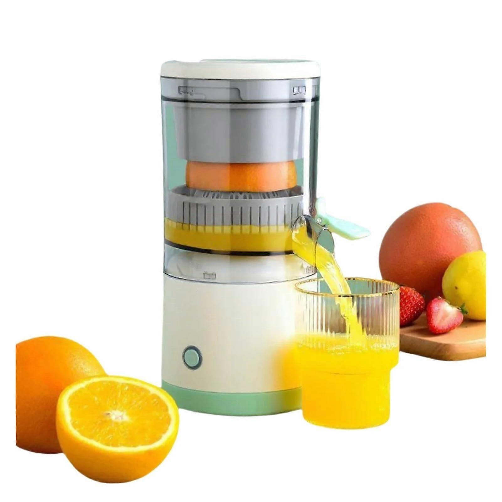Electric Juicer Portable USB Rechargeable Blender with Juice Separator for Fresh Fruit Drinks Green
