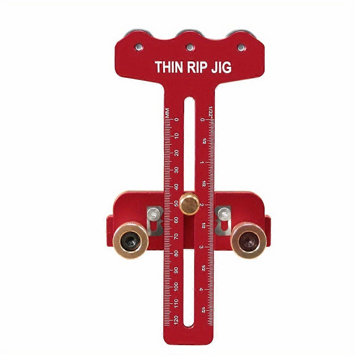 Thin Rip Table Saw Jig,3 Pulleys Thin Rip Jig for Making Repetitive Narrow Strip Cuts