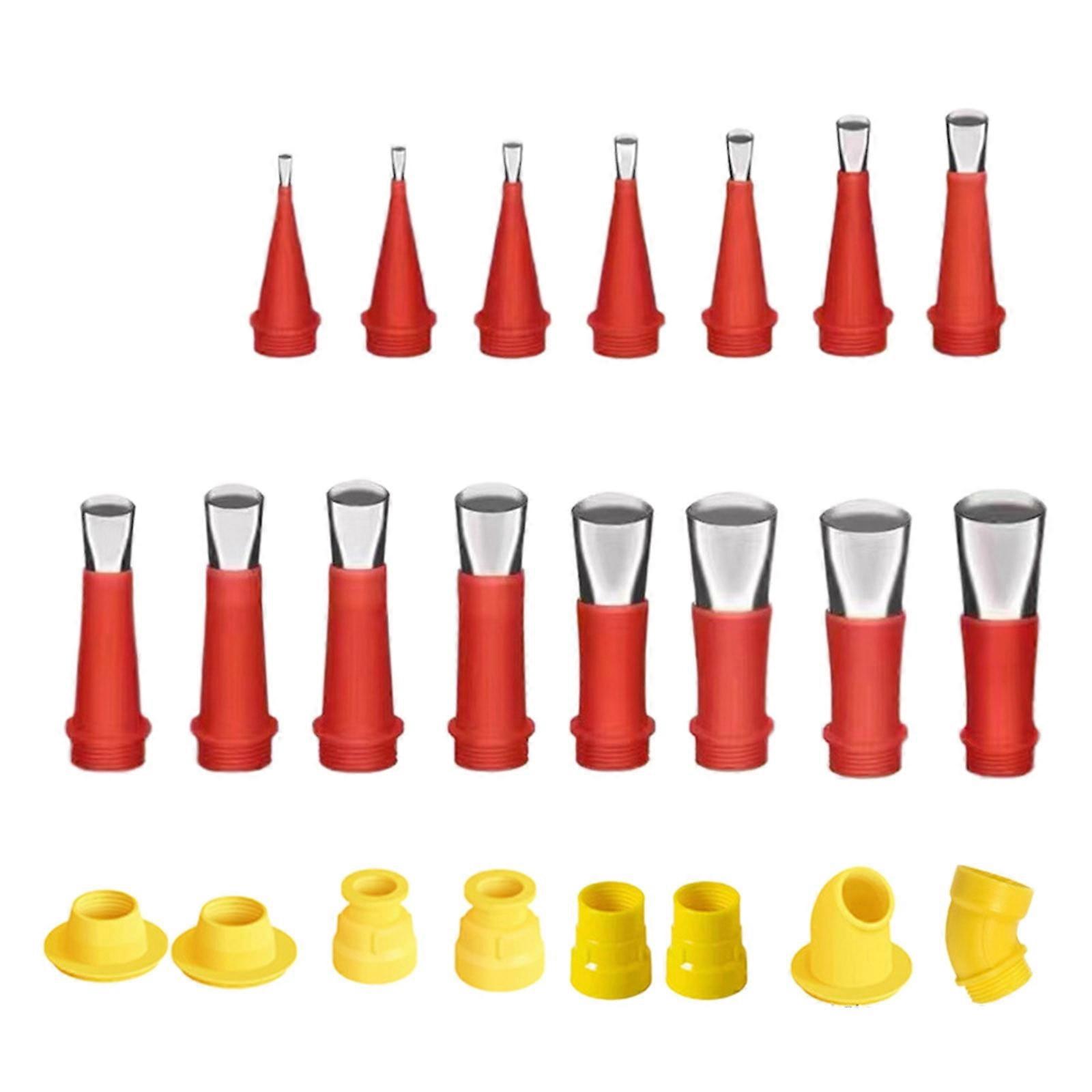 YiFudd Family Use Integrated Rubber Nozzle Tool Kit Rubber Nozzle Tool With Base Stainless Steel Material Caulking Nozzle Applicator Coating For Home