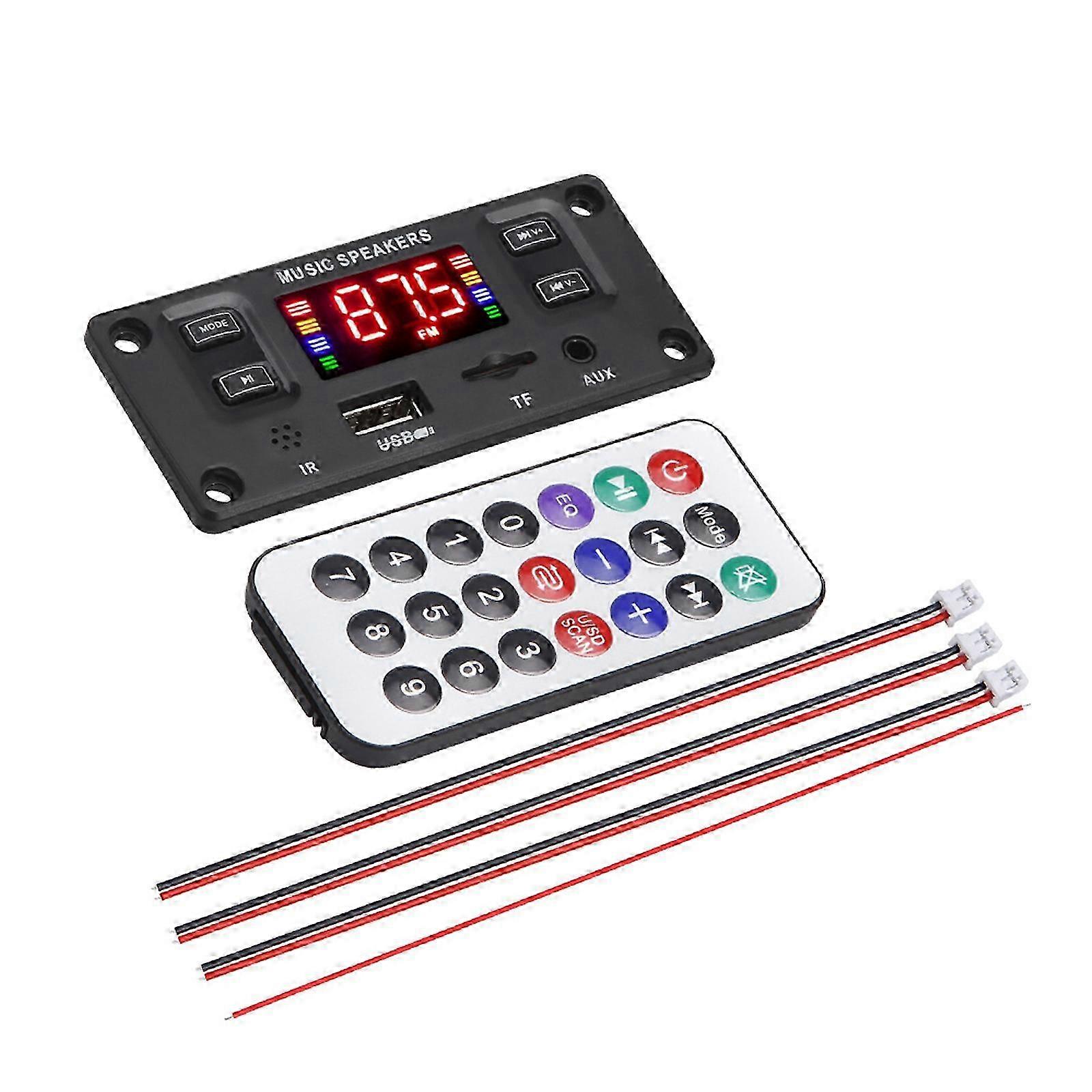 Car FM Radio Module Bluetooth Speaker MP3 Decoder Board USB TF FM Music Part