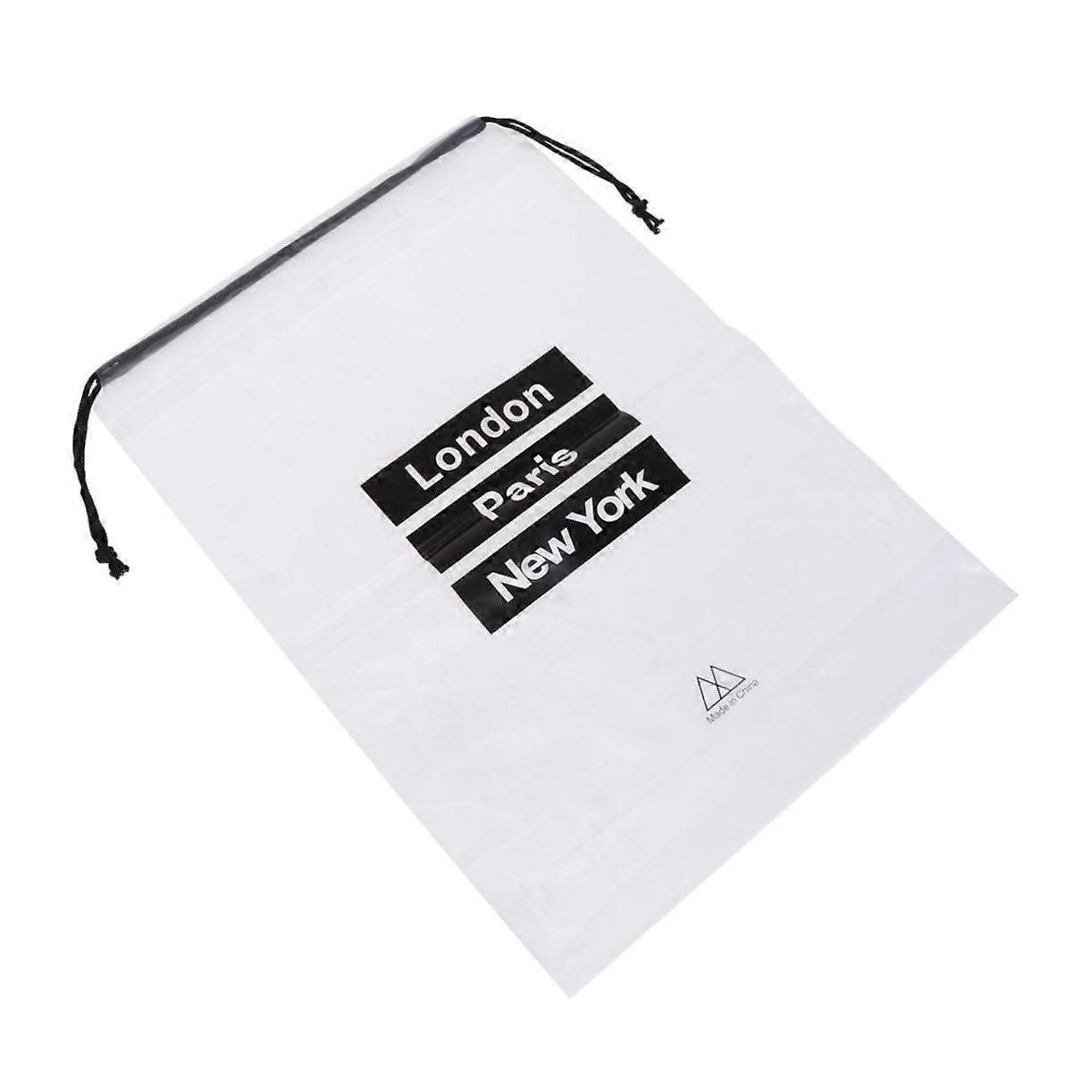 10pcs Transparent Shoe Storage Bags with Drawstring Dustproof Pouch for Travel and Home Use