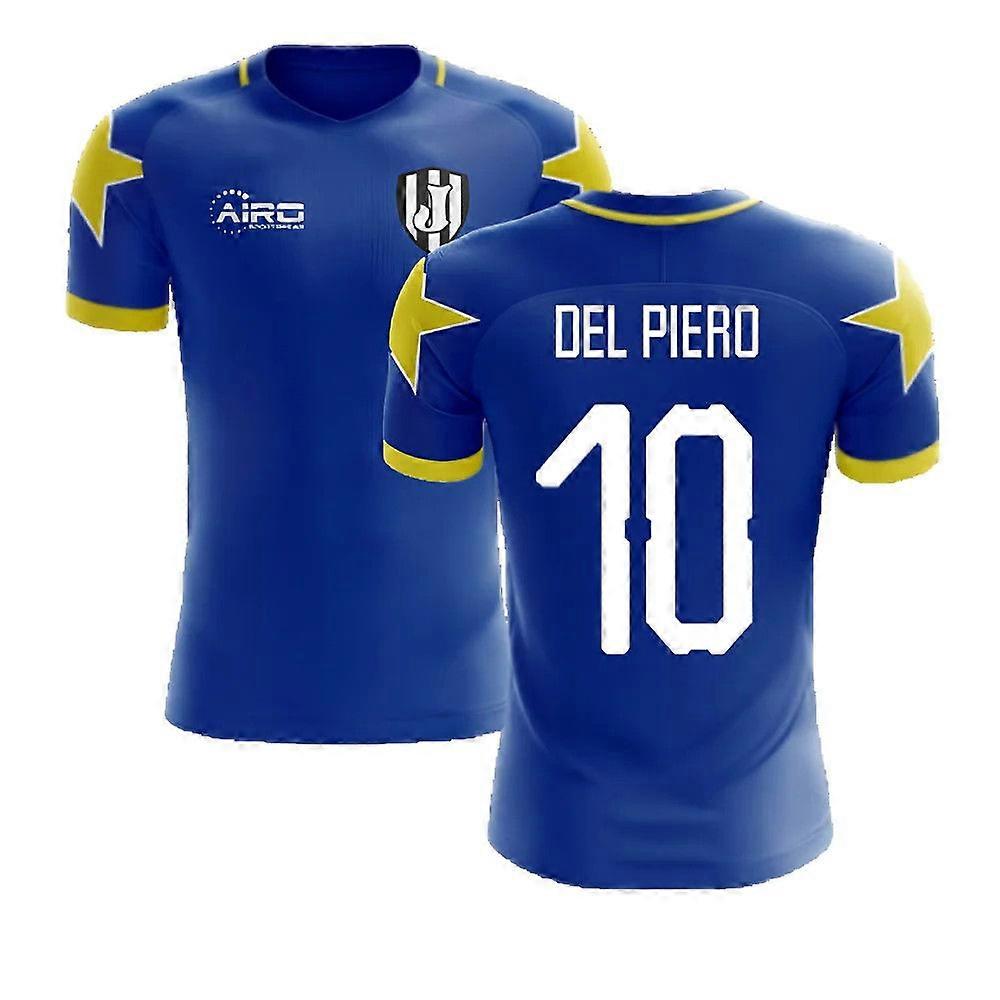 Airo Sportswear Maillot de foot Turin Extérieur 2025-2026 (Del Piero 10) Bleu S