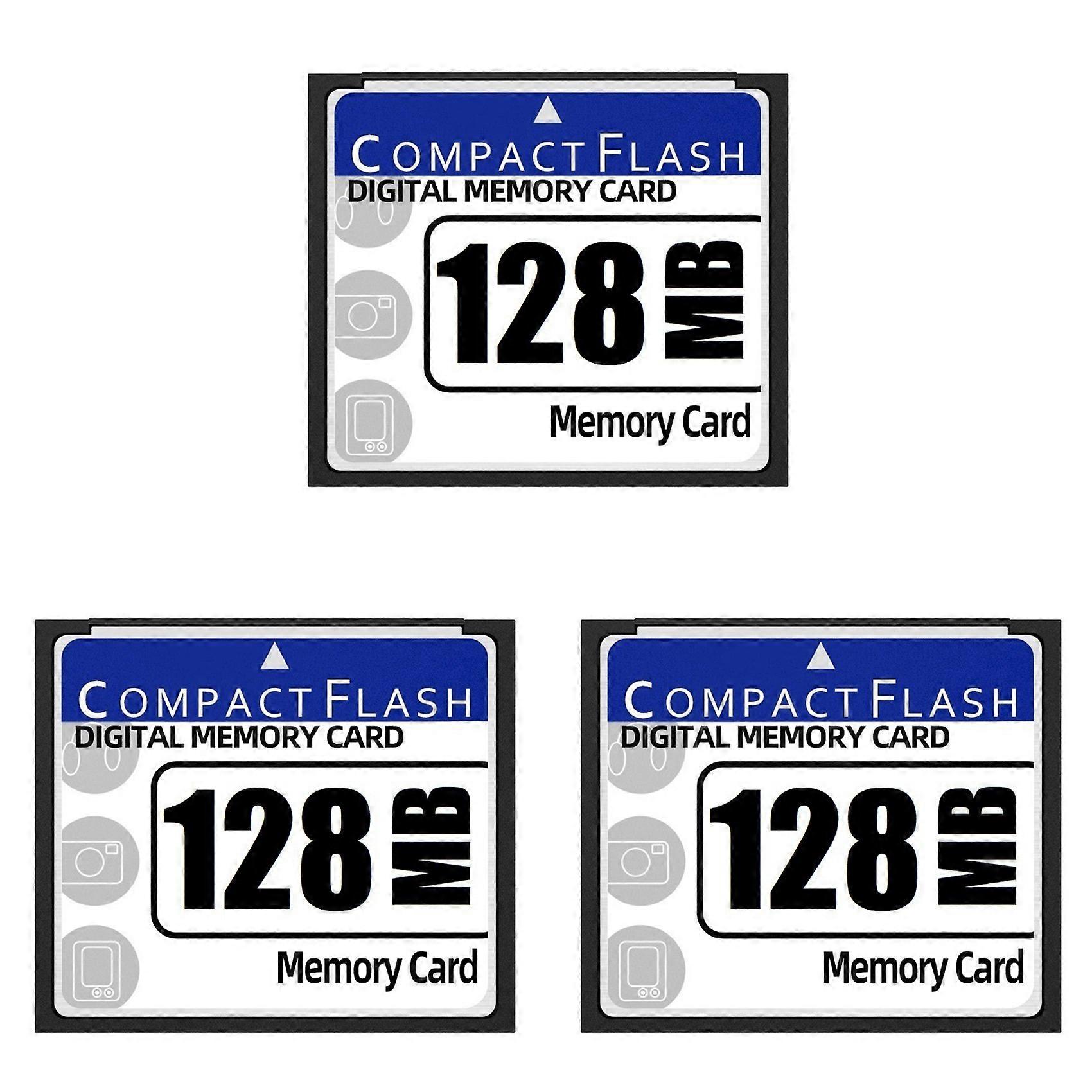 3X 128MB Compact Flash Memory Card for Camera, Advertising Machine, Industrial Computer Card