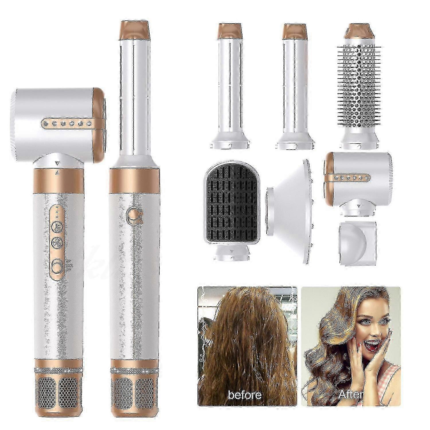 Professional 7 In 1 Hair Styling Kit Includes Straightener Curler And Dryer For Salon Quality Results At Home