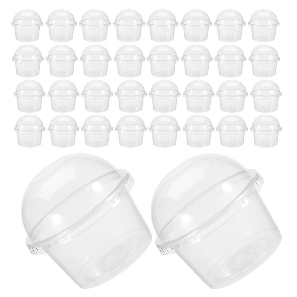 Transparent Dessert Containers Plastic Pudding Cups for Storage 200Pcs