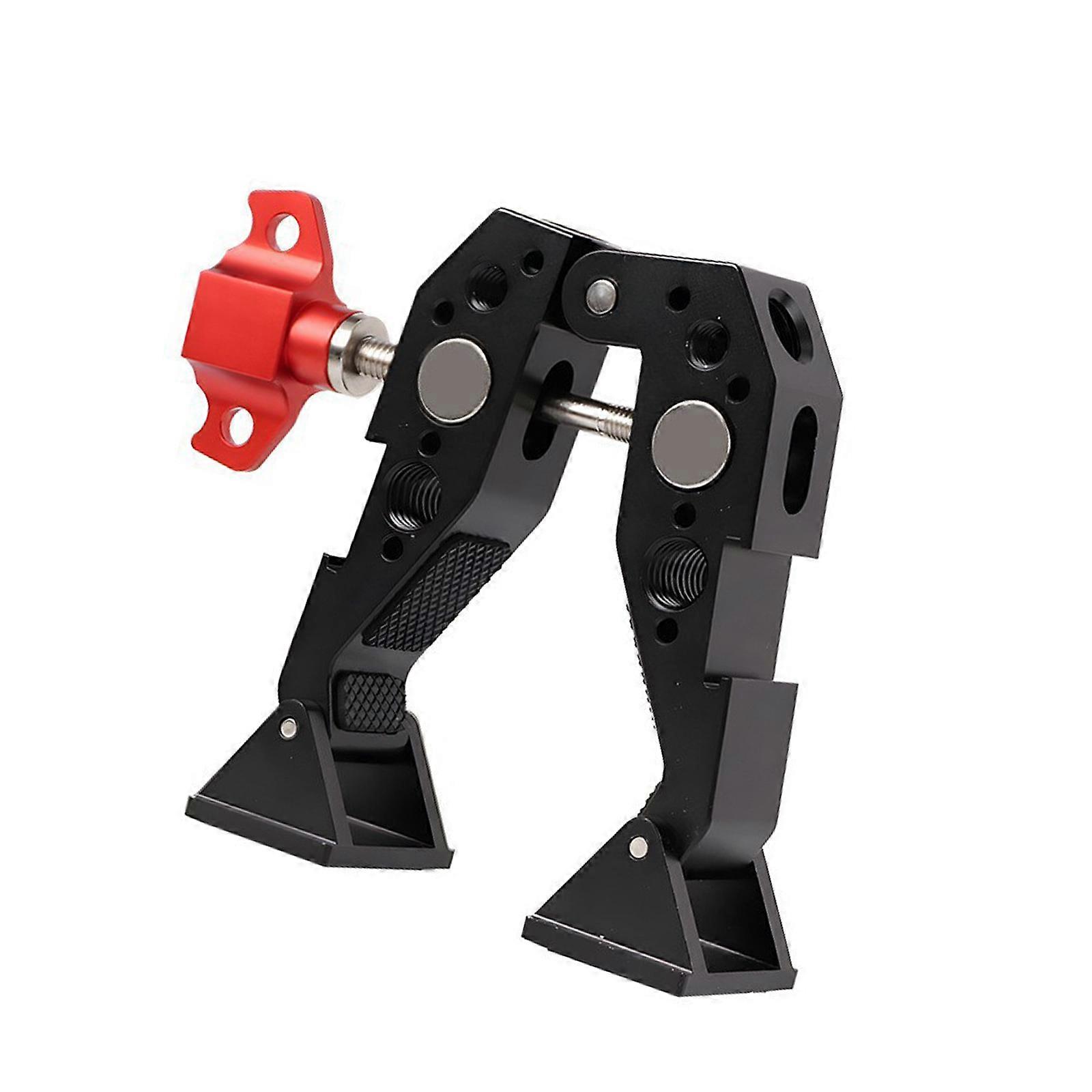 Professional Photography Clamp Anti Slip Technology for Camera Flash Microphone Attachment Featuring 1/4 3/8 Threads  red handle