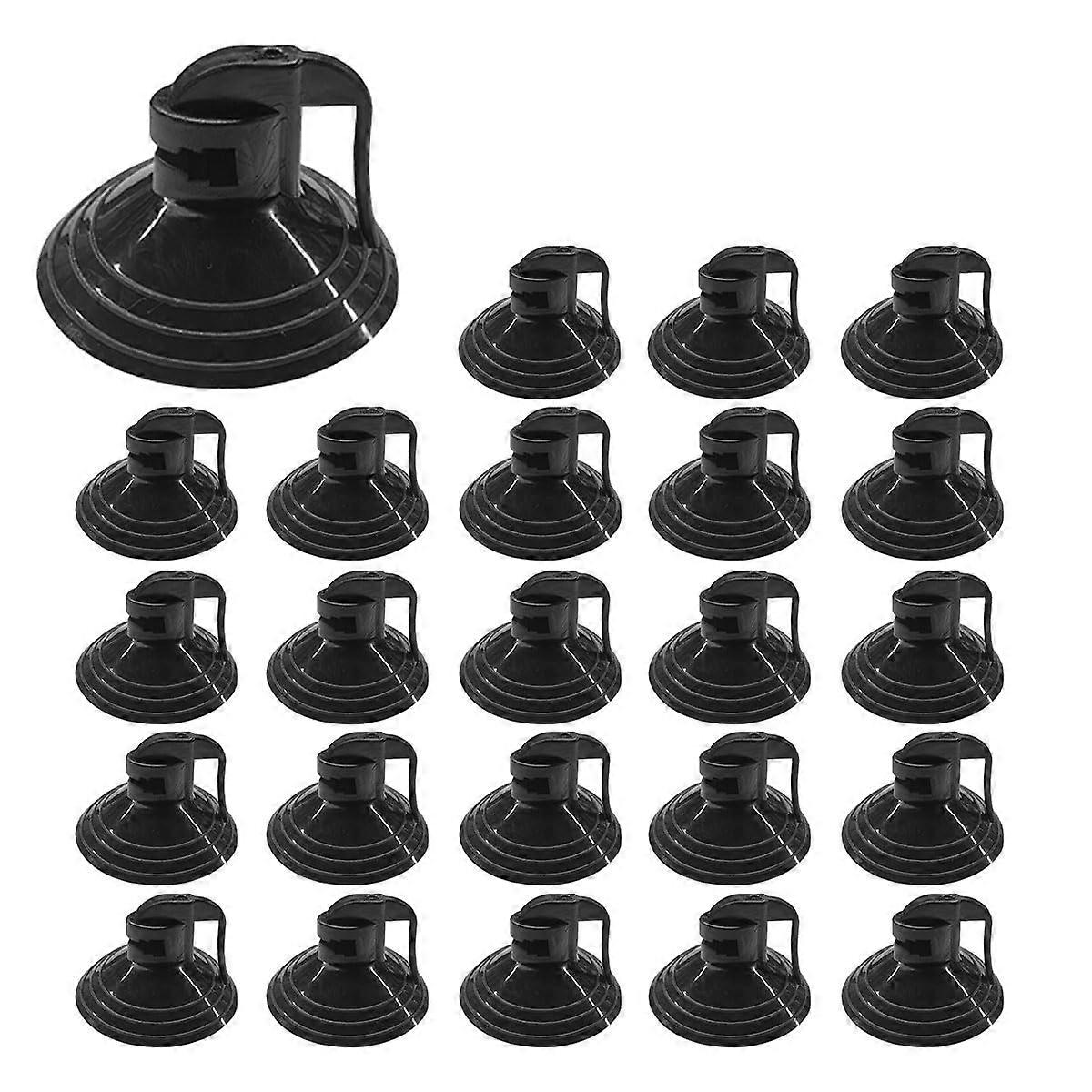24PCS Car Windshield Suction Cups with Pull Ring, Strong Hold PVC Hooks for Glass and Acrylic