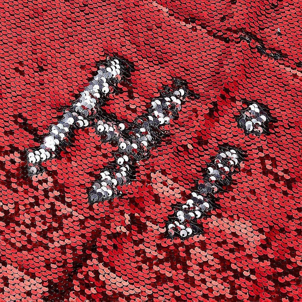 1.094 Yards Sequin Fabric Glitter Fabric for Sewing Red to Silver Sequins 1.5m Wide Sequin Fabrics Two Tone Sequins Fabrics for Sewing Wedding Party D