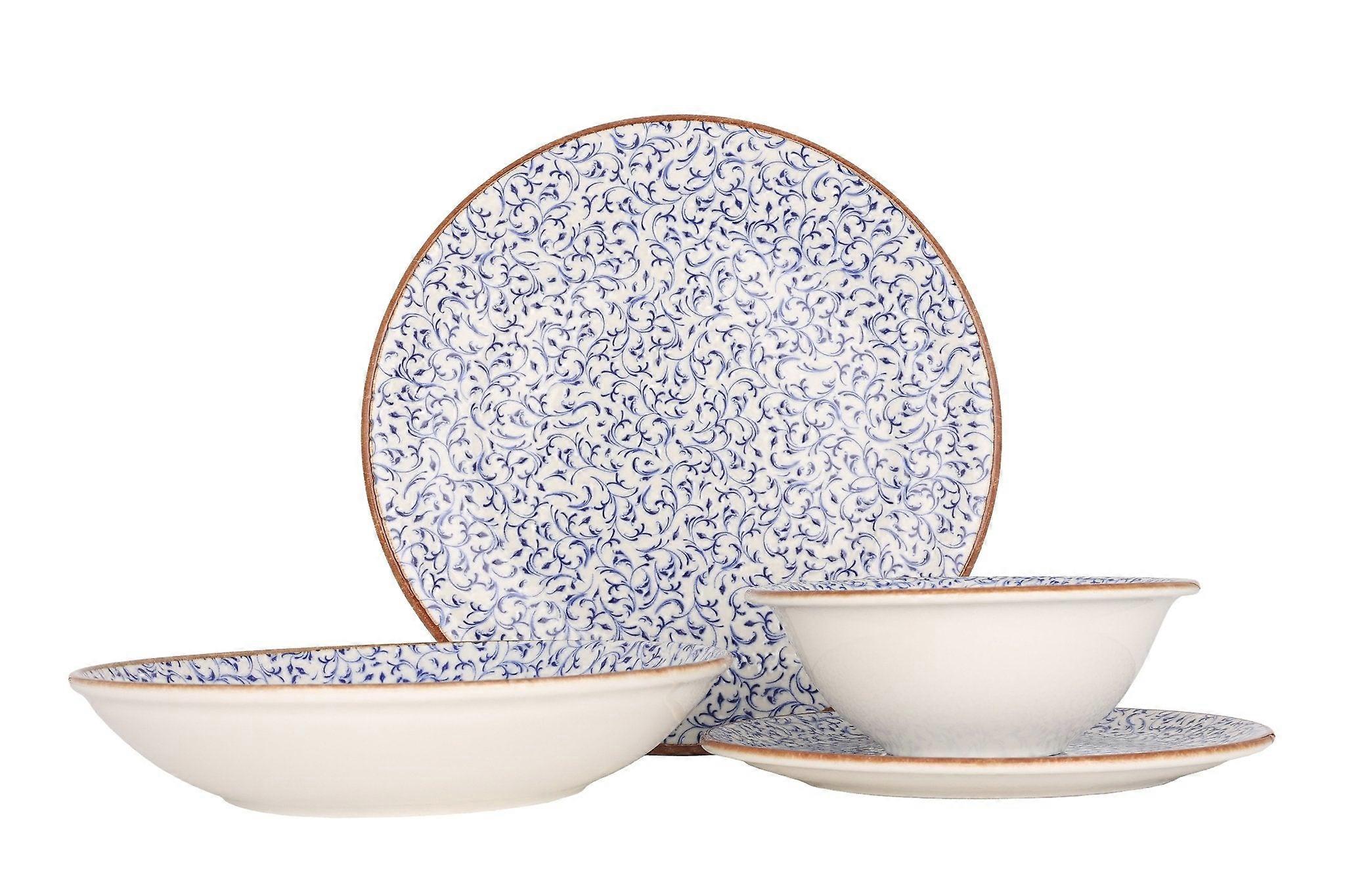 By Bone Dinnerware Set (Medium) - Edera - 24 pieces - 6 persons - Porcelain