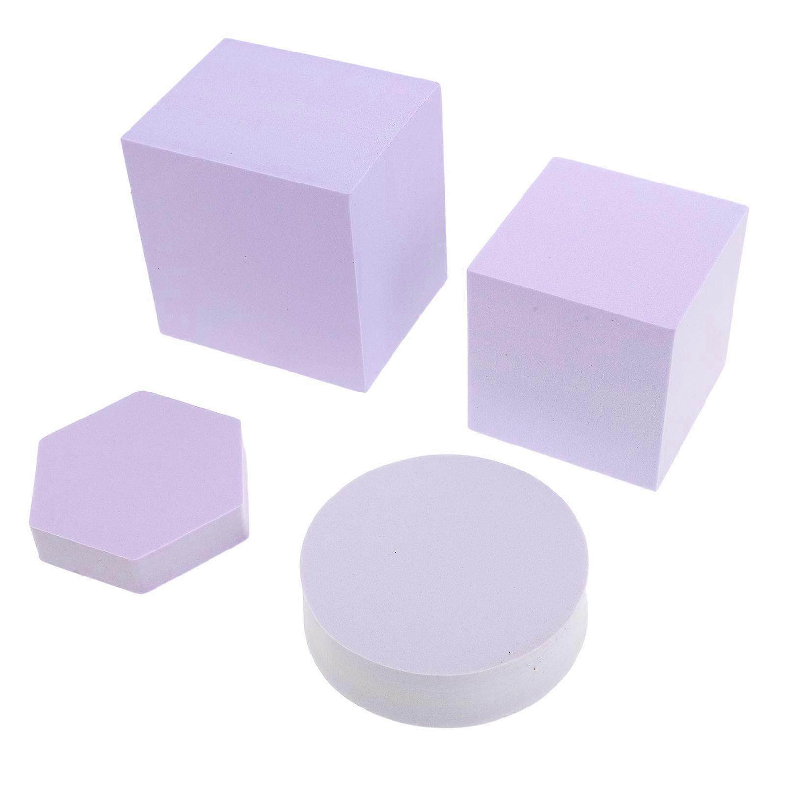 Painting Building Blocks Foam Cubes for DIY Craft 4Pcs Geometric Props