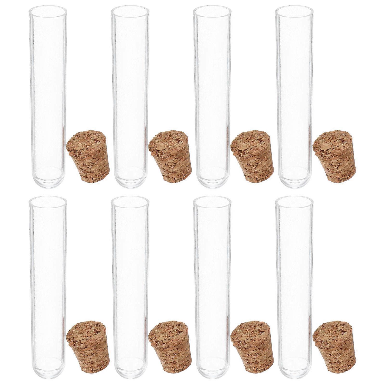 Test Tubes Plastic Disposable Test Tubes for Laboratory Use 20Pcs Clear