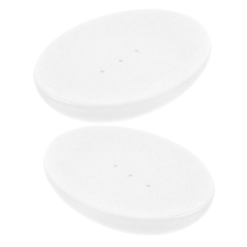 Ceramic Soap Dish Self-Draining for Bathroom Use 2Pcs White Soap Holder