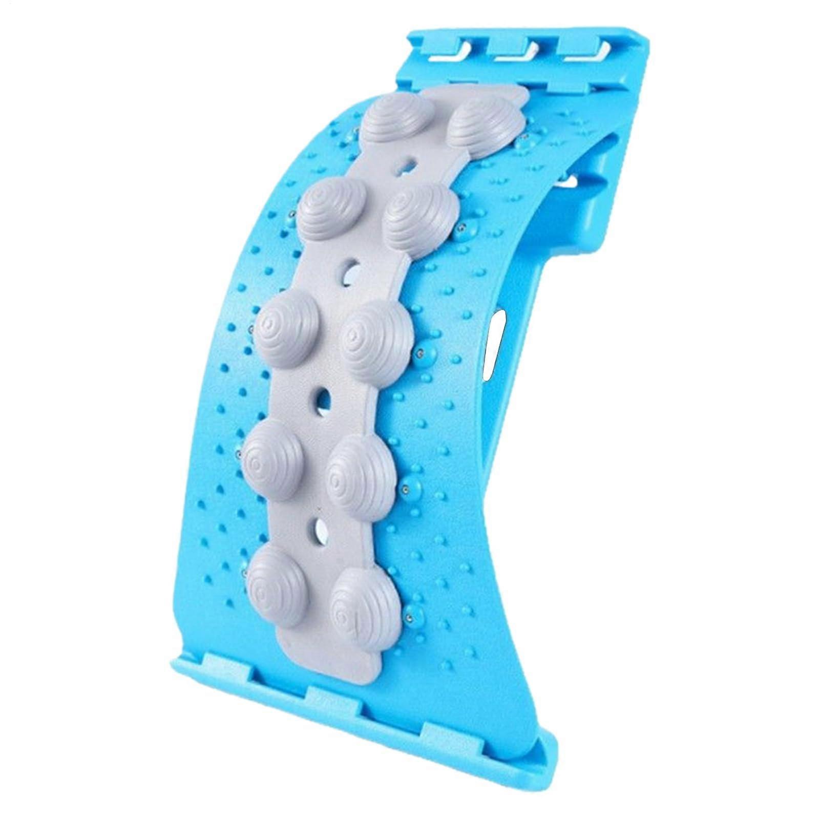 Adjustable Back Stretcher with Spine Support for Pain Relief and Posture Correction, Blue 36.5cm