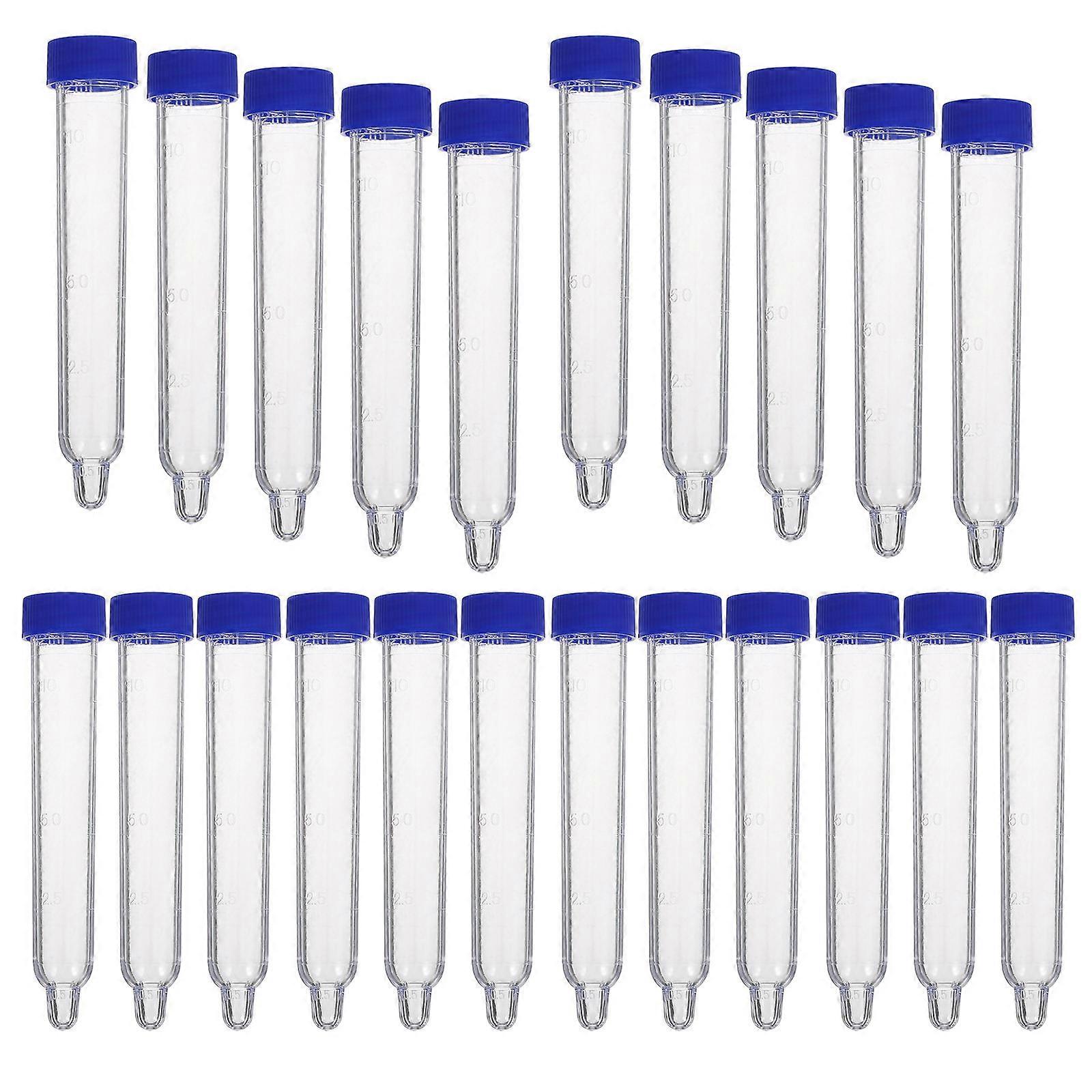 Plastic Sediment Test Tubes for Laboratory 200Pcs Clear Screw Cap Tubes