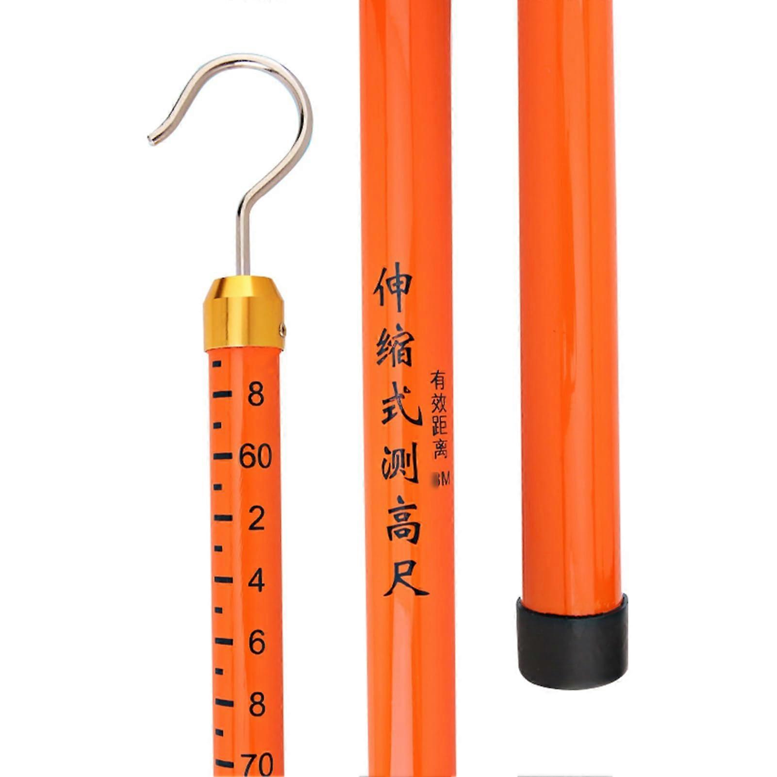 Insulated Measuring Pole 5m Telescopic  Voltage Fiberglass Rod for Accurate Power Line Height