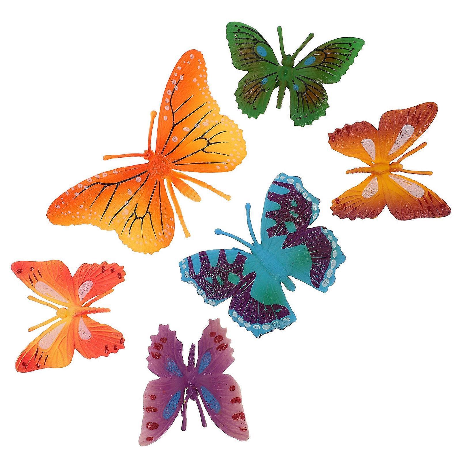 Realistic Butterfly Simulation Toys for Educational Use 6Pcs Pack