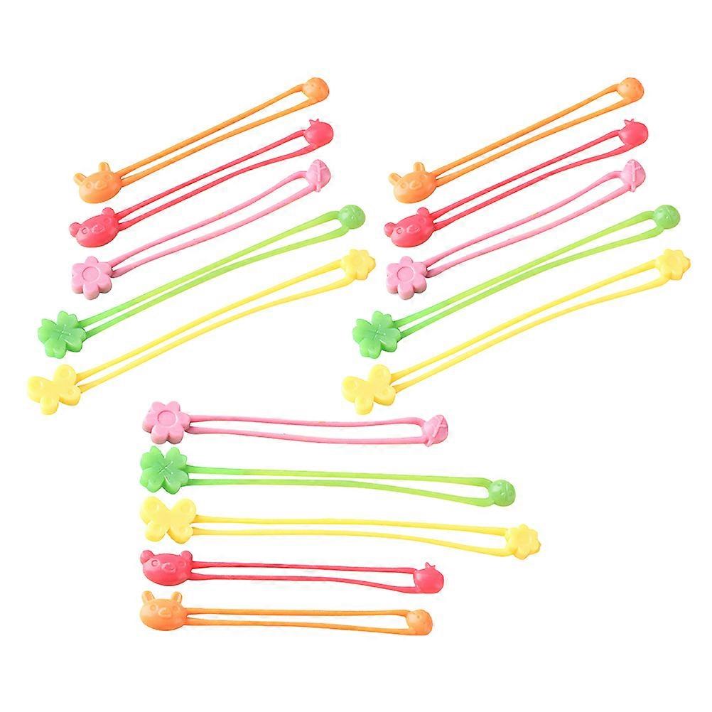 15Pcs Silicone Elastic Wrapping Bands for Cooking and Kitchen