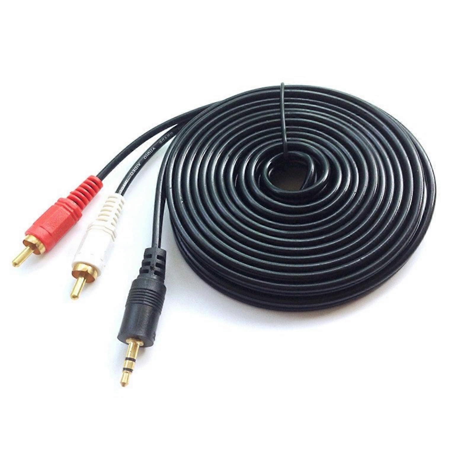 3.5mm to RCA Cable Male to 2 RCA Stereo Audio Adapter Cord with Clear Sound and Device Compatibility