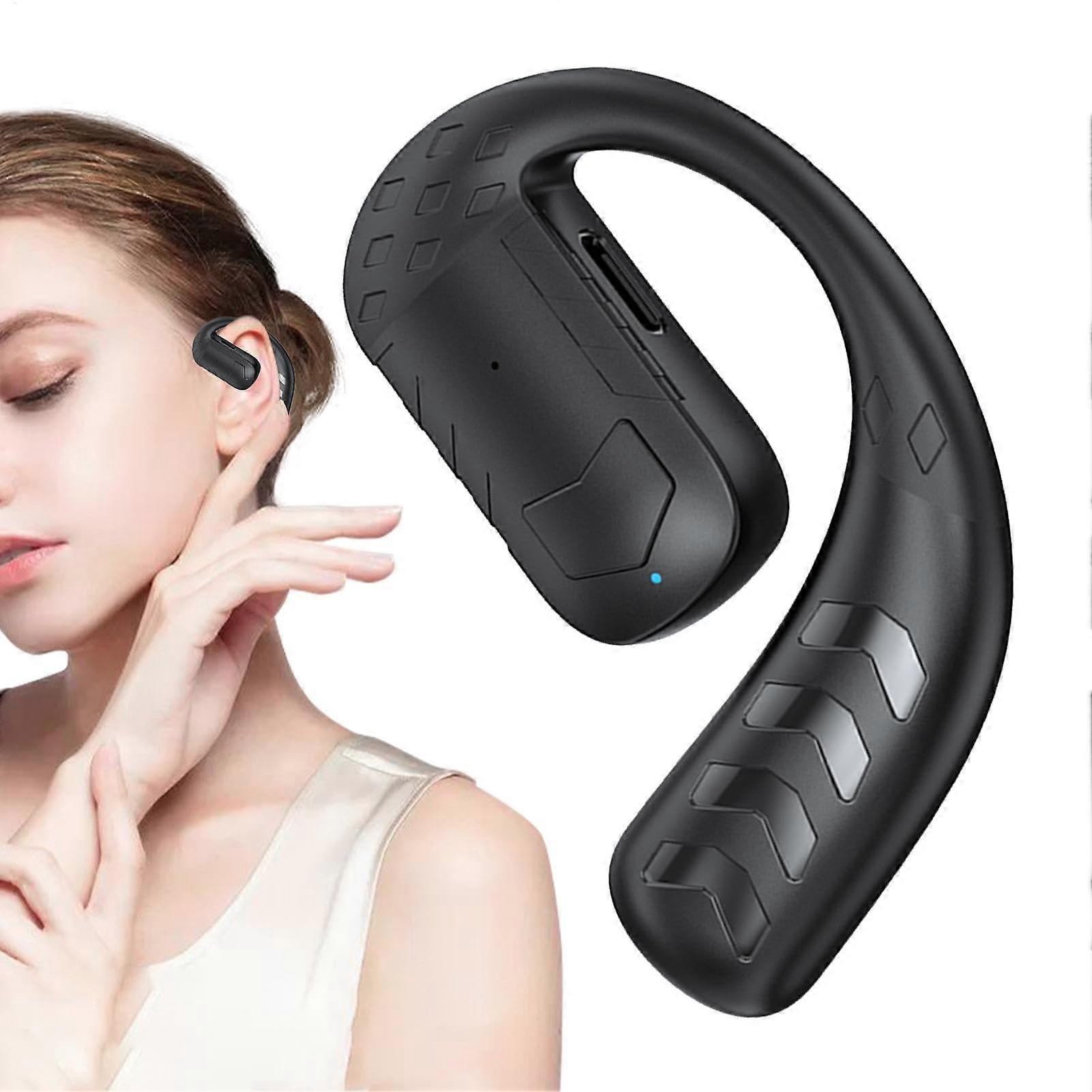 Driving Headset Bluetooth SingleEar Wireless Headset Long Talk Time Mobile Phones PC Computers Online Meetings Black