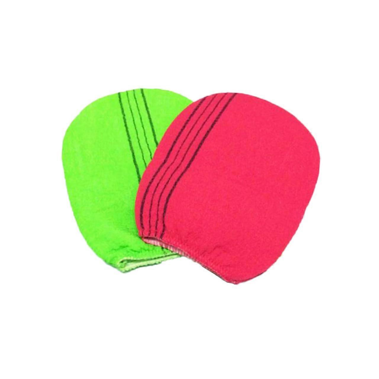 2pcs Exfoliating Bath Gloves for Shower and Spa, Deep Cleansing Body Scrub Mitts Random Color