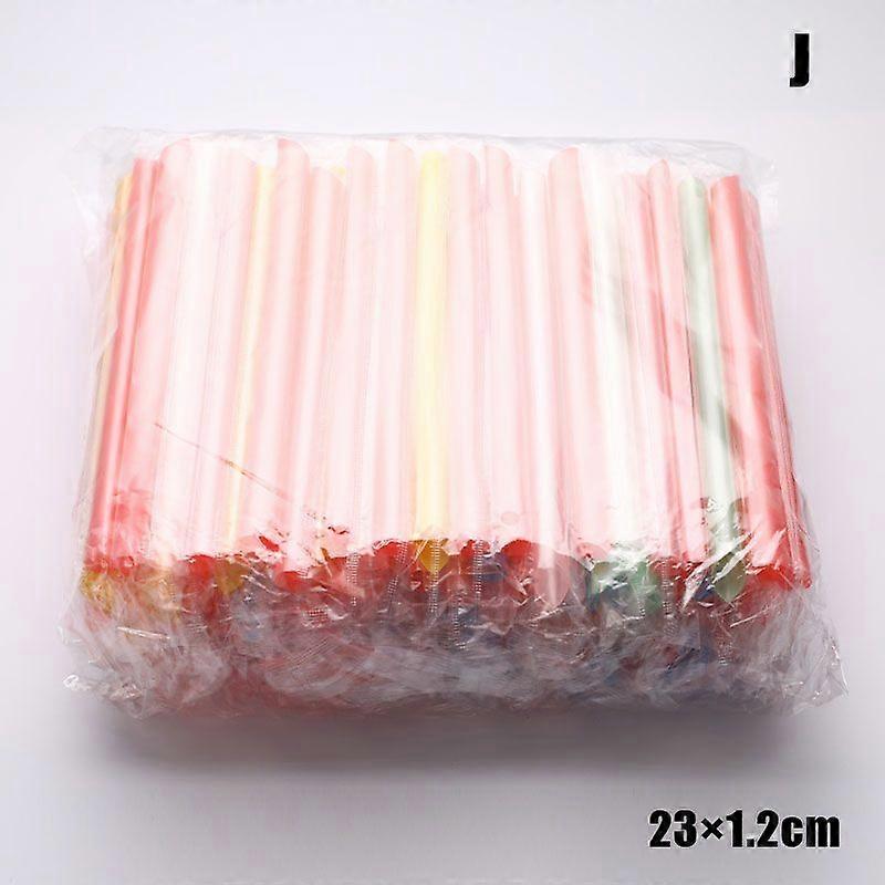 100pcs Plastic Straws Milkshake Wide Disposable Bubble Tea Drinking Straw Large