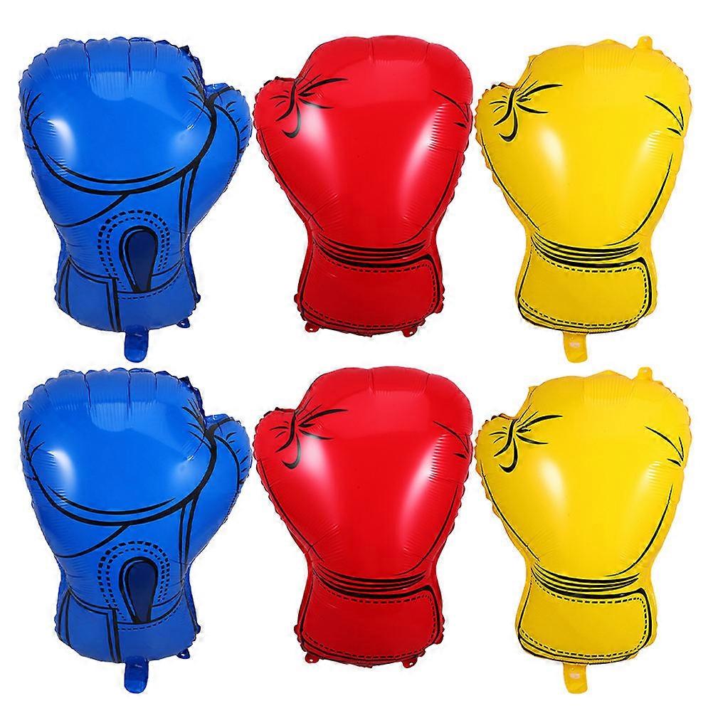 Boxing Theme Party Decorations Inflatable Gloves Balloons for 6Pcs Use