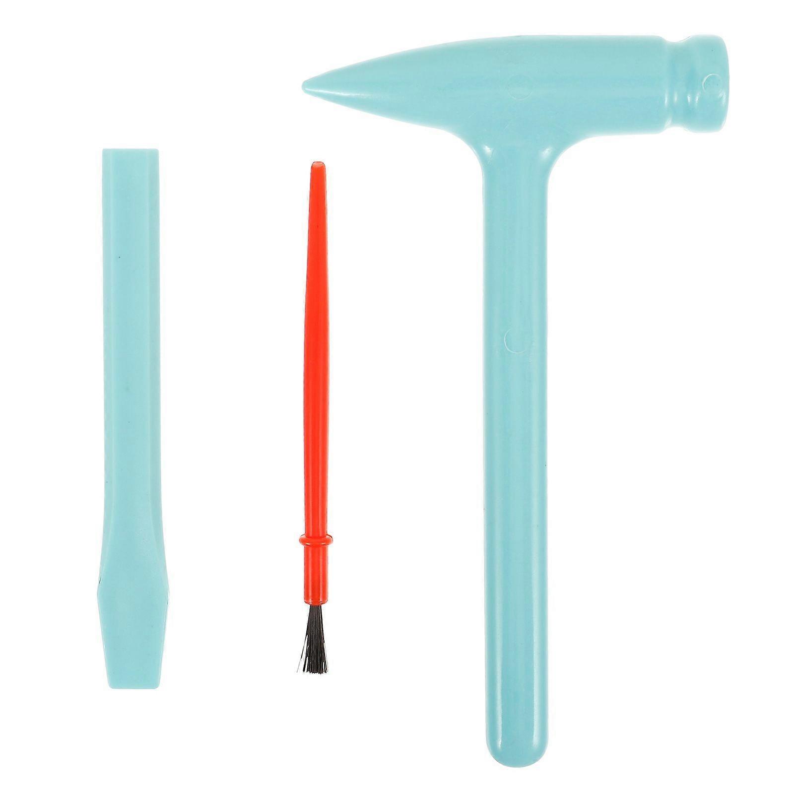 3 sets of Digging Hammer Chisel Brush Archaeological Excavation Tools Kids Educational Digging Kit