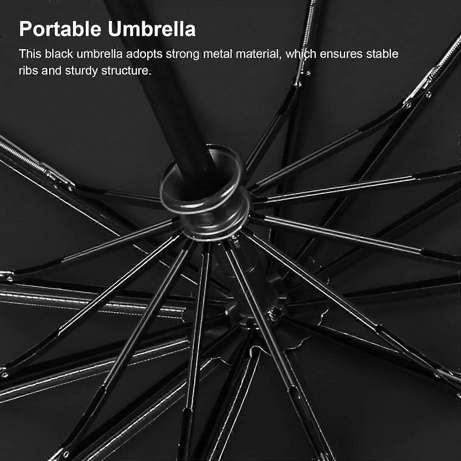 Travel Umbrella Automatic Open Close Windproof Reverse Folding Compact Lightweight for Sun Rain