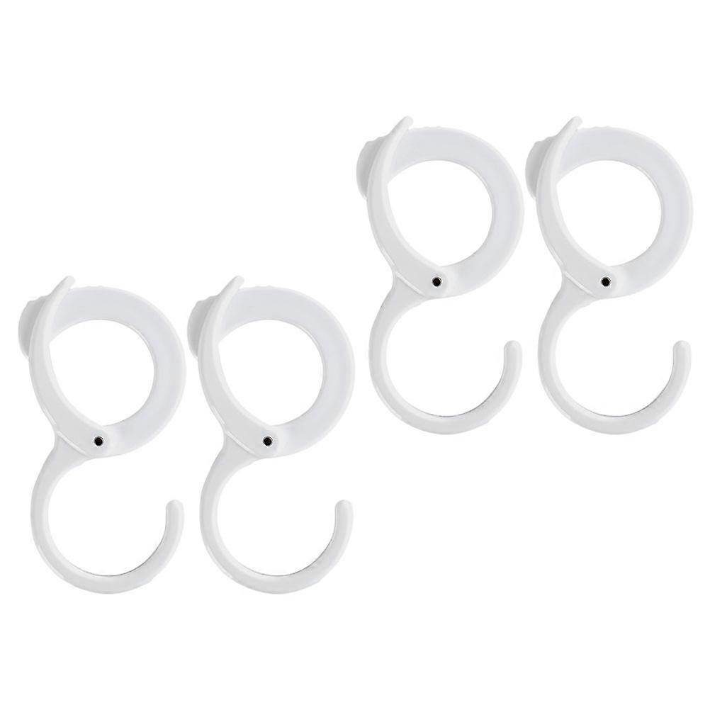 Practical S-Shaped Clasp Hooks for Kitchen Bathroom 4Pcs Adjustable Elastic Hooks