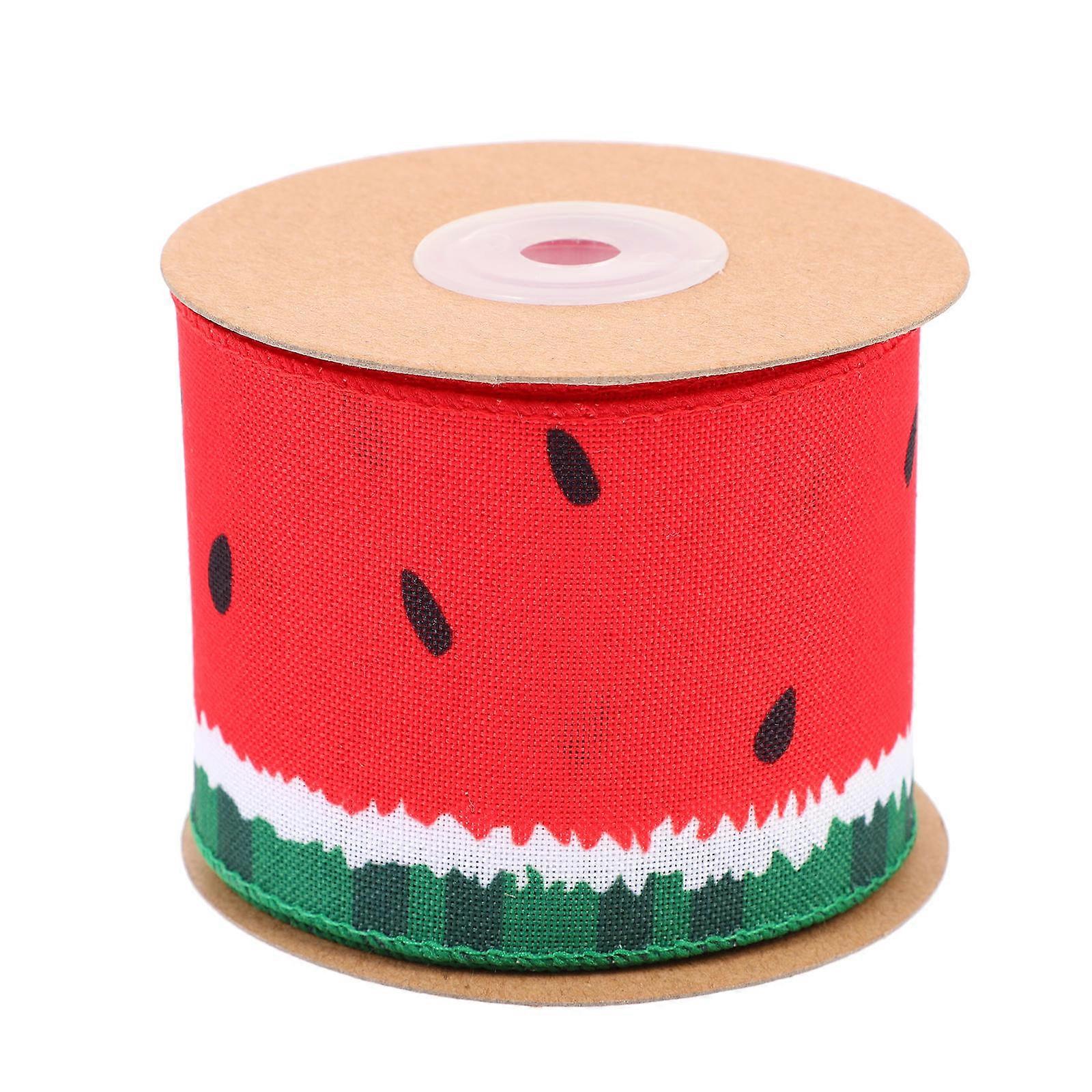 Polyester Ribbon for Gift Wrapping Watermelon Designed Ribbon 1 Roll